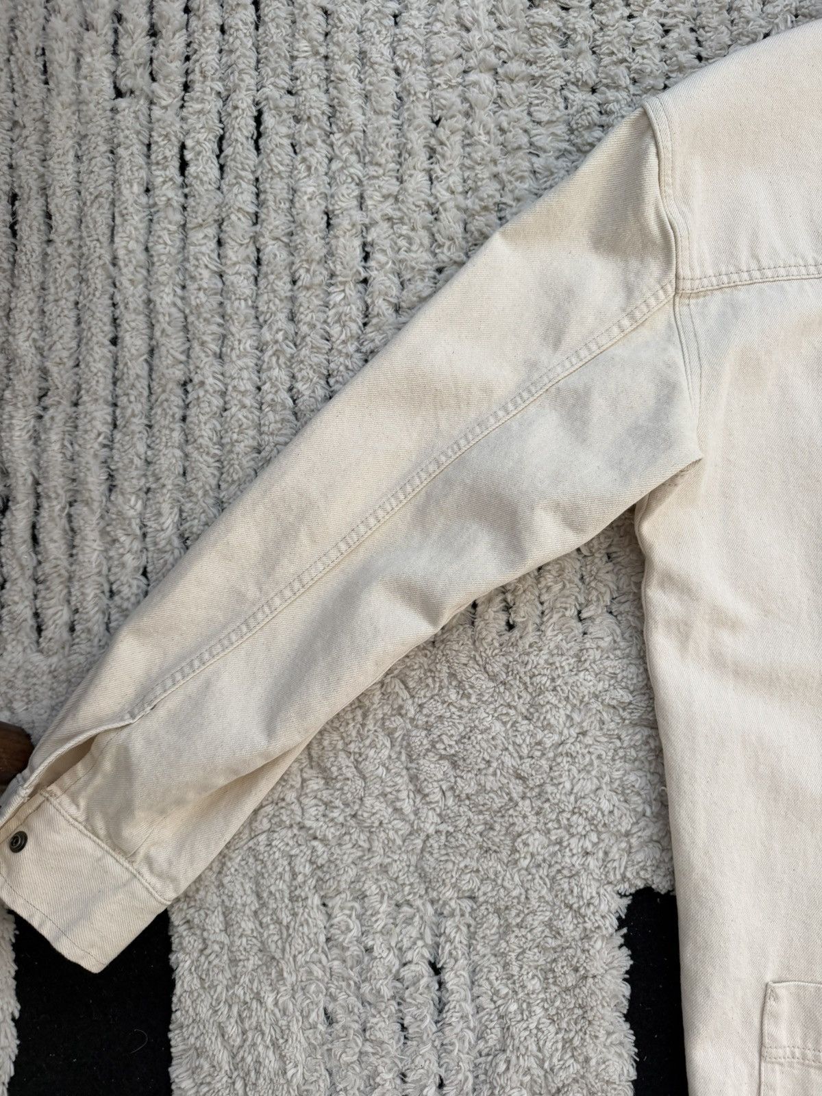 Other American Vintage Cream Denim Coveralls Jumpsuit SZ SMALL Size US 30 / EU 46 - 8 Thumbnail