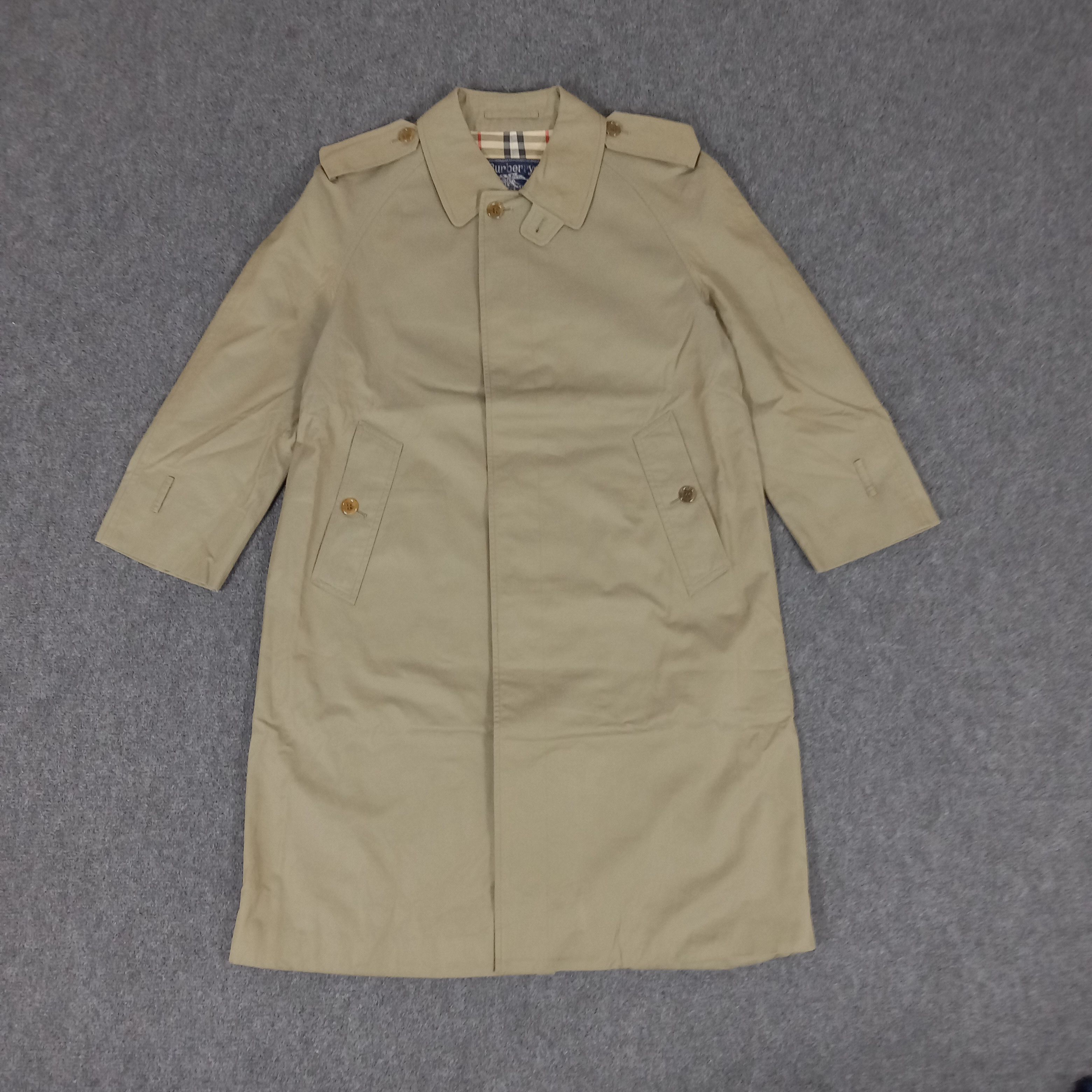 Burberry × Vintage Burberry Nova Check Long Trench Jacket Size US M / EU 48-50 / 2 - 1 Thumbnail