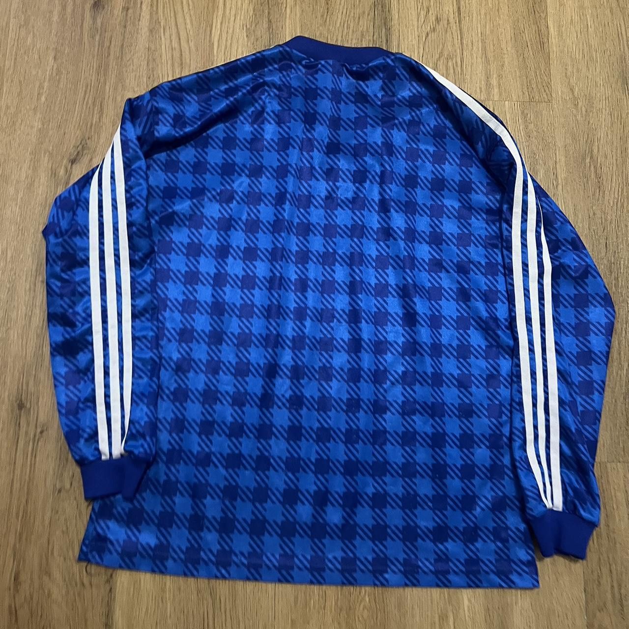 Adidas Blue Adidas soccer jersey with checkerboard pattern Size US S / EU 44-46 / 1 - 2 Thumbnail