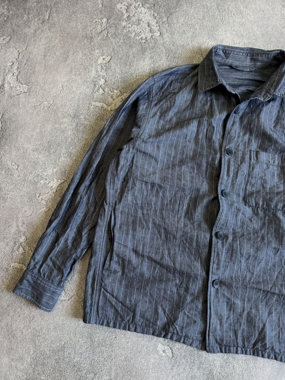 Uniqlo Uniqlo M striped button up overshirts shirt casual Size US M / EU 48-50 / 2 - 6 Thumbnail