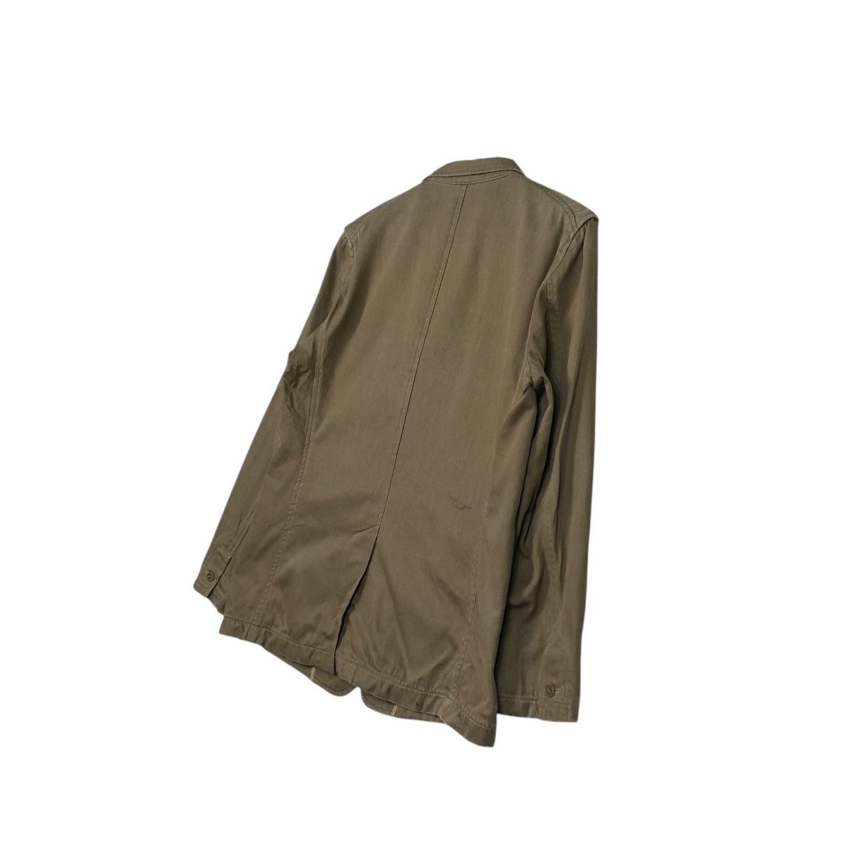Japanese Brand SHIPS Japan Washed Cotton Work Blazer in Olive Issey Miyake Size US M / EU 48-50 / 2 - 11 Thumbnail