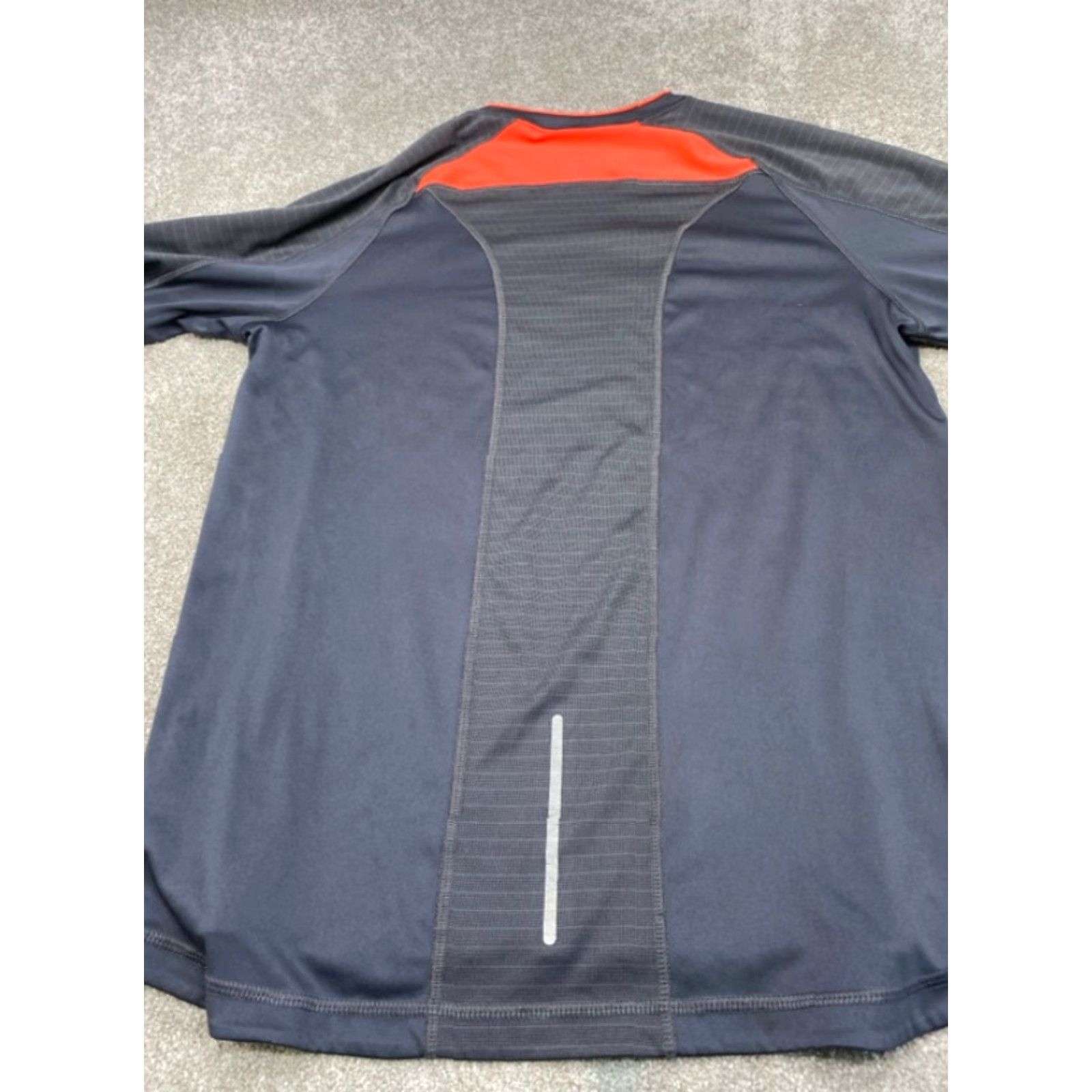 Asics ASICS Running Shirt Men’s Large Short Sleeve Gray Orange Lightweight 6006 Size US L / EU 52-54 / 3 - 7 Thumbnail