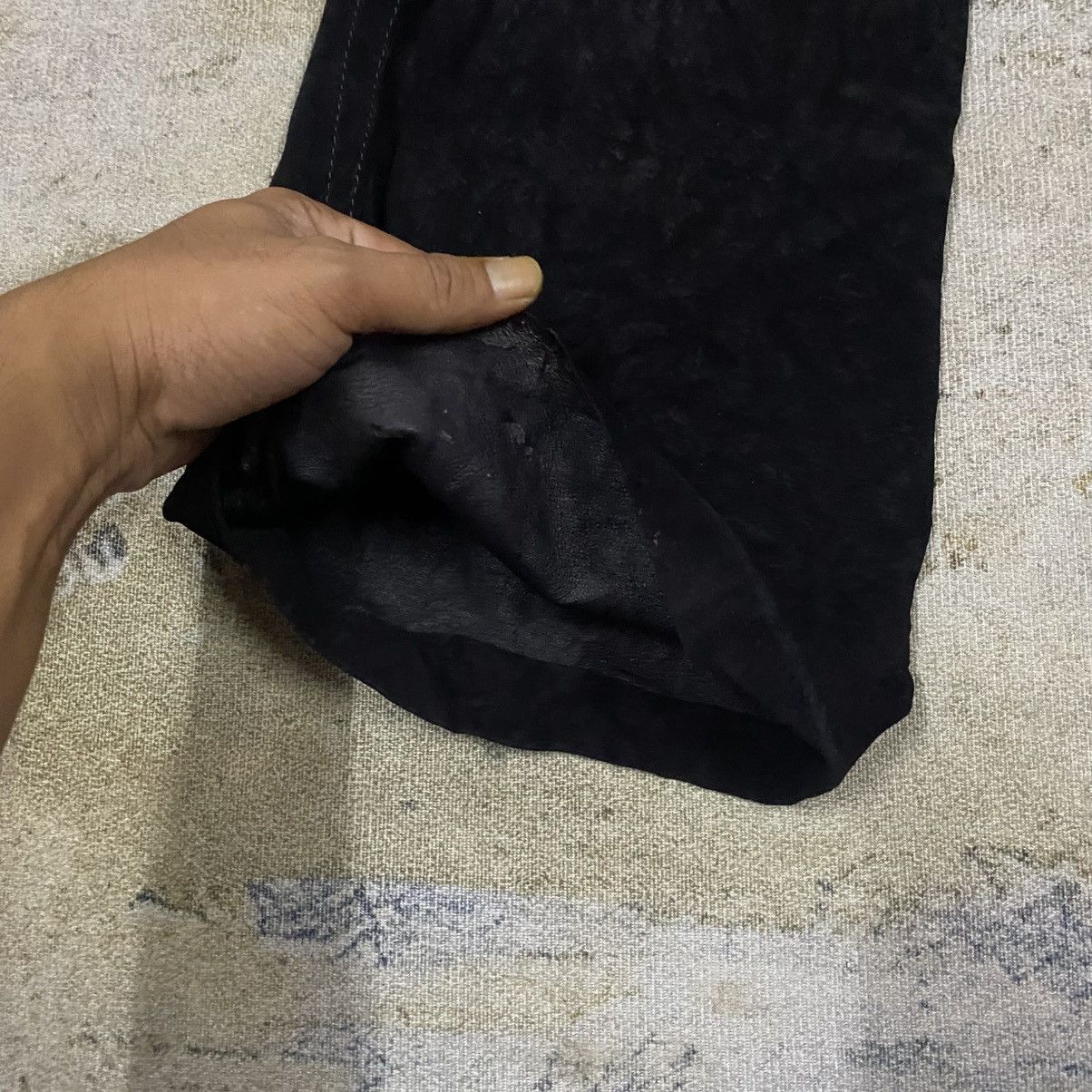 Designer × Genuine Leather × Japanese Brand Vtg Ra By Japan Designer Leather Bootcut Flare Pants Size US 27 - 4 Thumbnail