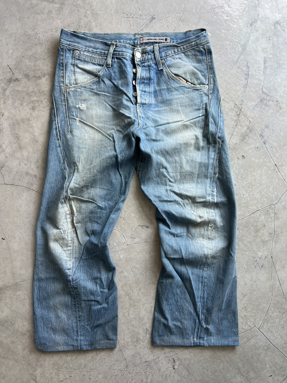 Levi's Levis Engineered Jeans Buckle Back Tag W32 Actual 34x27.5 Size US 32 / EU 48 - 2 Thumbnail