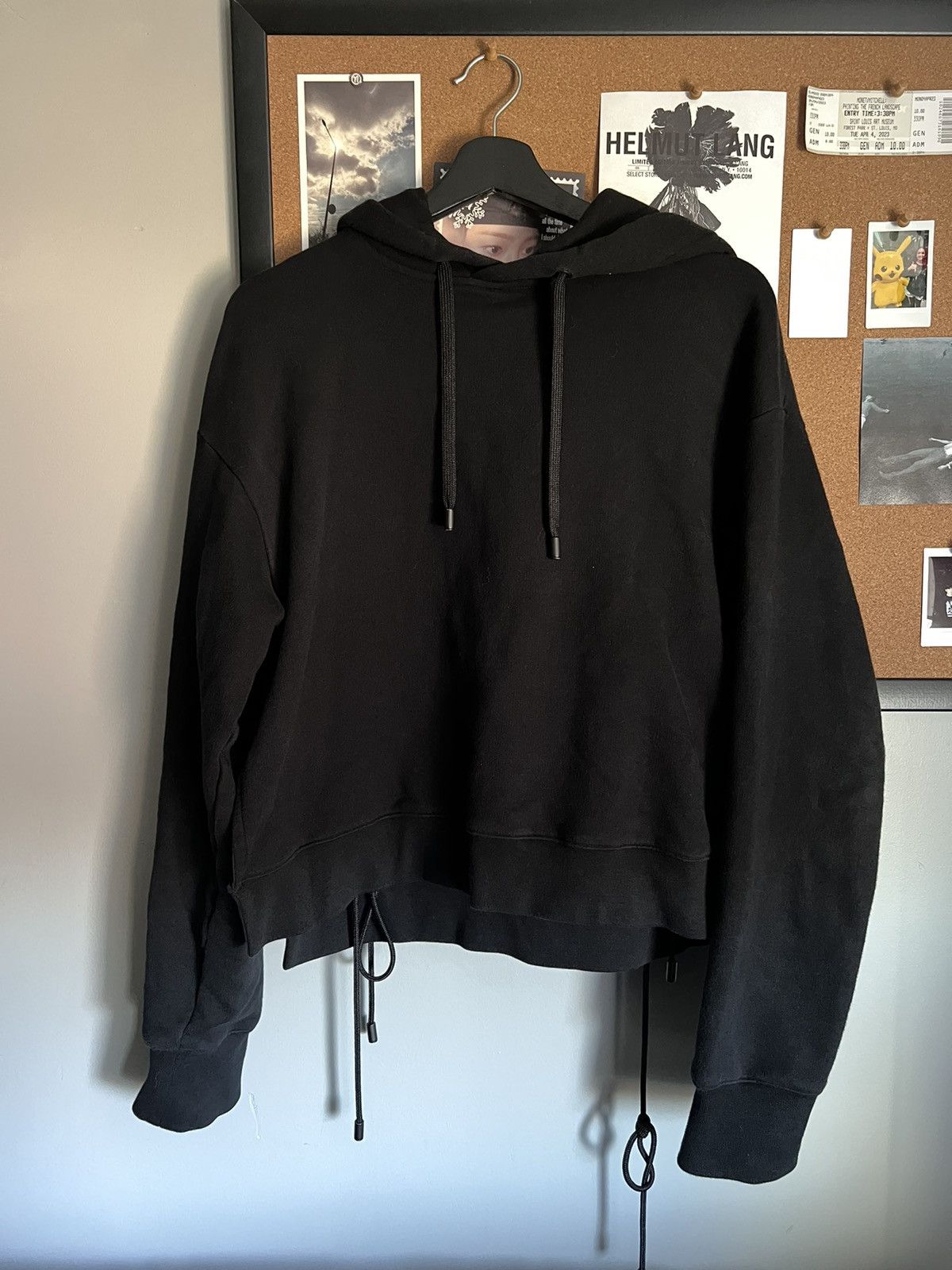 image of Maison Margiela Aw19 Cropped Hoodie in Black, Men's (Size Small)