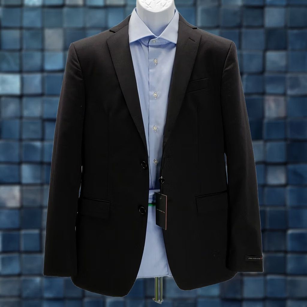 John Varvatos JOHN VARVATOS USA Blazer Wool Black Bedford Single-Breasted Size 40R Mens Jacket Coat Blazer Pants? Size 40R - 1 Thumbnail