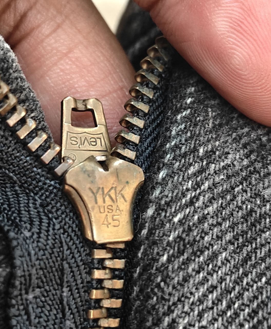 Levi's 90s Vintage Levi's 550 Charcoal Black Orange Tab Denim Size US 38 / EU 54 - 9 Thumbnail