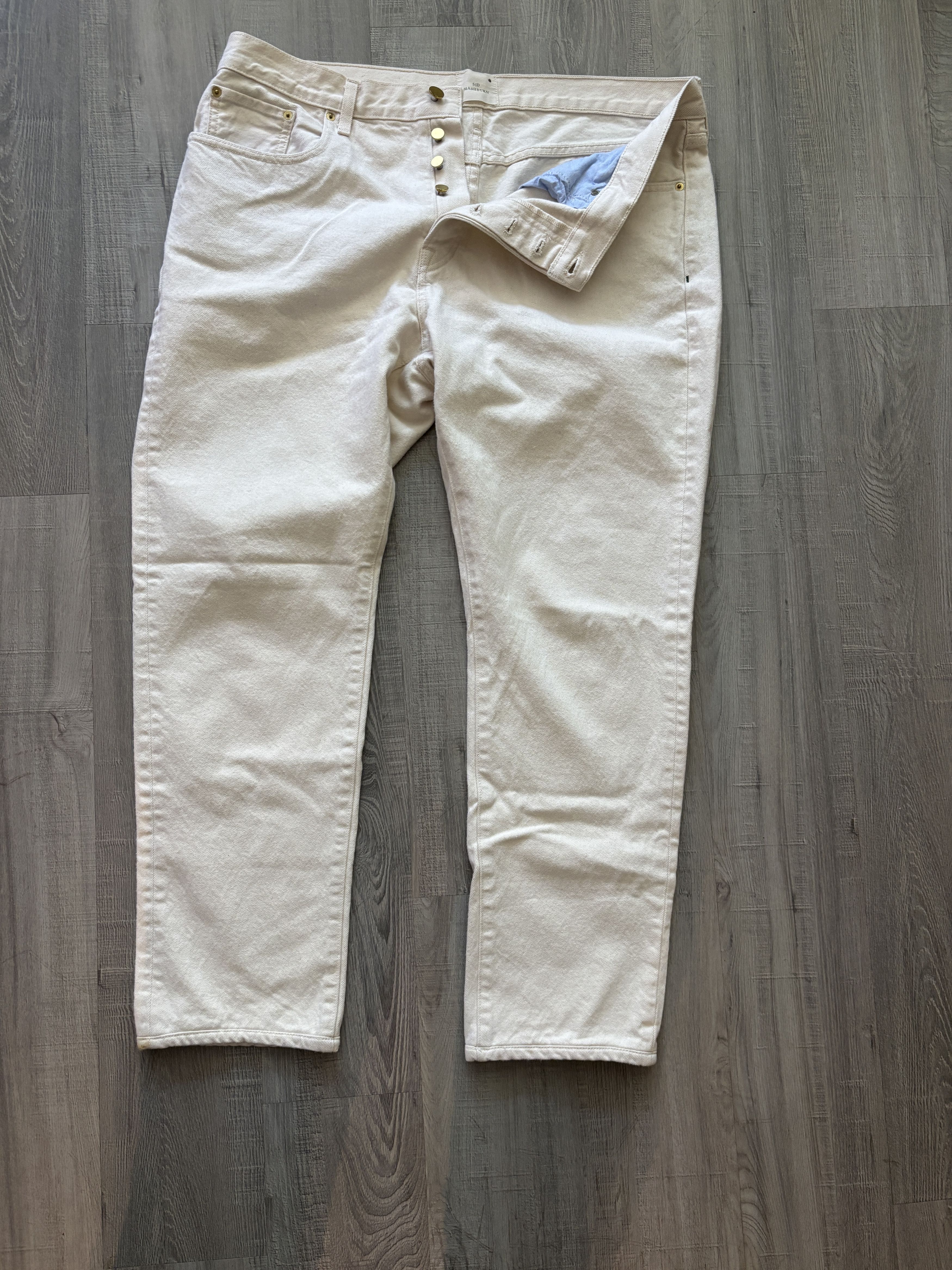 Sid Mashburn Sid Mashburn Ecru Slim Straight Jeans Size US 40 / EU 56 - 3 Thumbnail