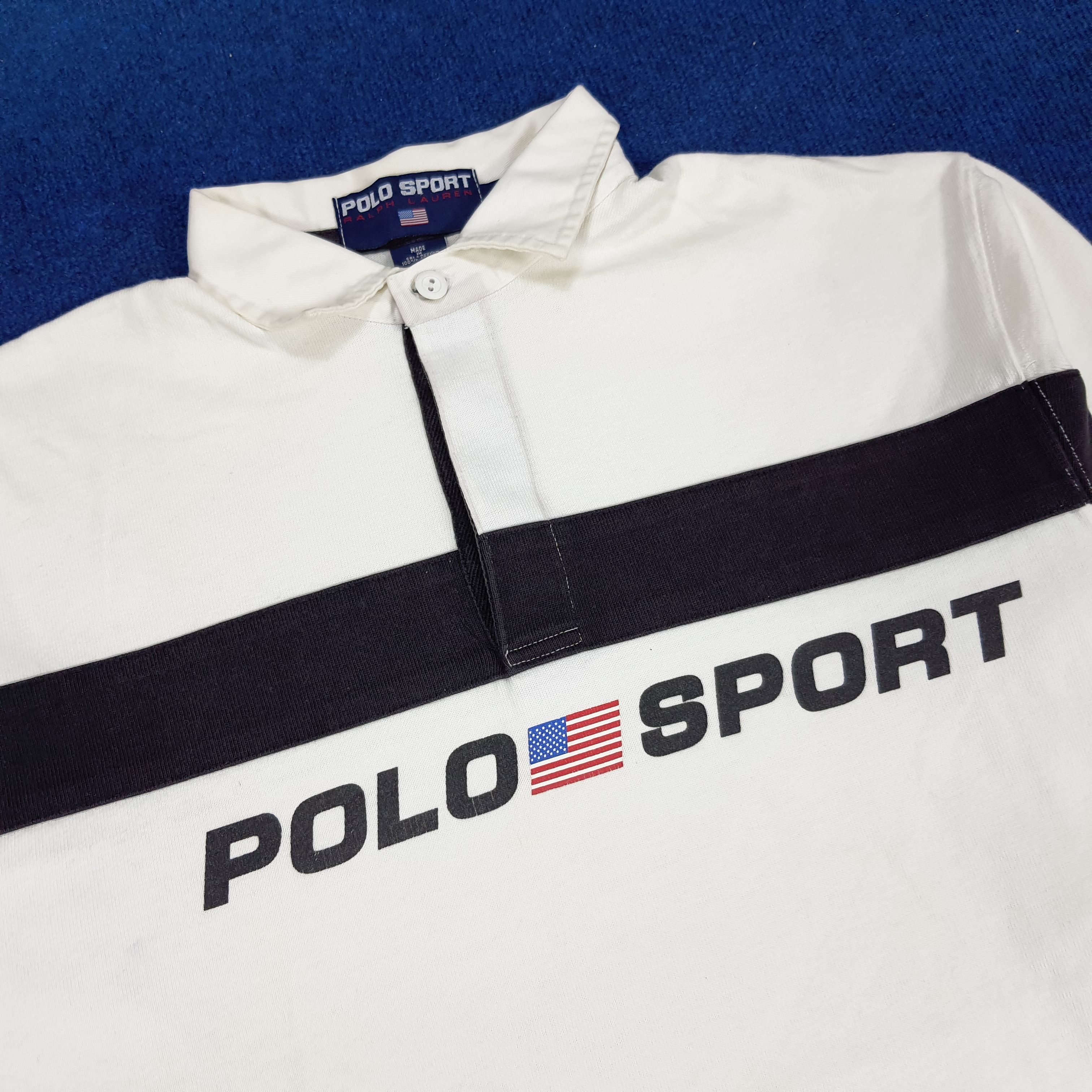 Polo Ralph Lauren × Vintage Vintage Polo Sport Ralph Lauren Long Sleeve Polo Shirt Size US XL / EU 56 / 4 - 2 Thumbnail