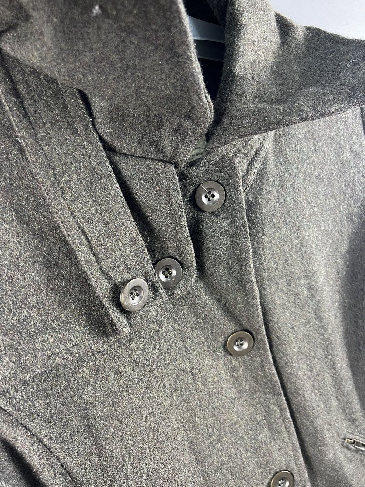 Japanese Brand ❤️‍🔥⚜️ G.O.A ⚜️❤️‍🔥 Minimalist Wool Long Trench Coat Size ONE SIZE - 7 Thumbnail