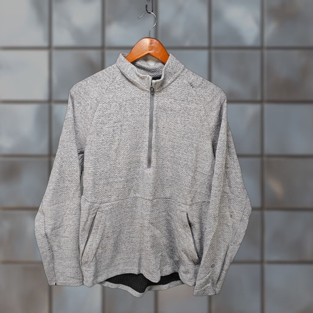 Lululemon Lululemon Half Zip Shirt Mens M Gray Cotton Logo Mock Neck Long Sleeve Activewear 90s Vintage: No Size US M / EU 48-50 / 2 - 1 Thumbnail