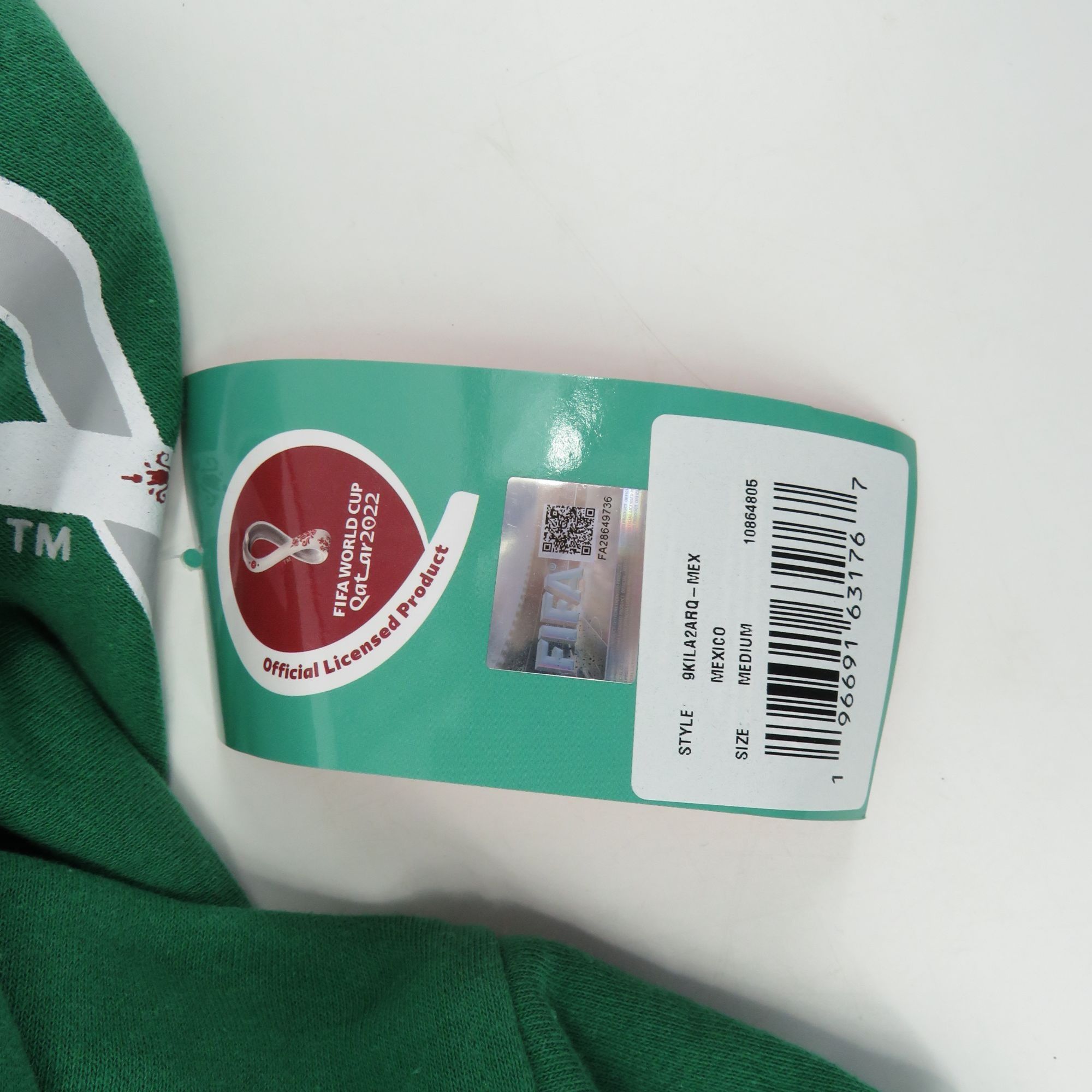 Other FIFA World Cup Qatar 2022 Green Hoodie Mexico M Official Lic Size M / US 6-8 / IT 42-44 - 5 Thumbnail
