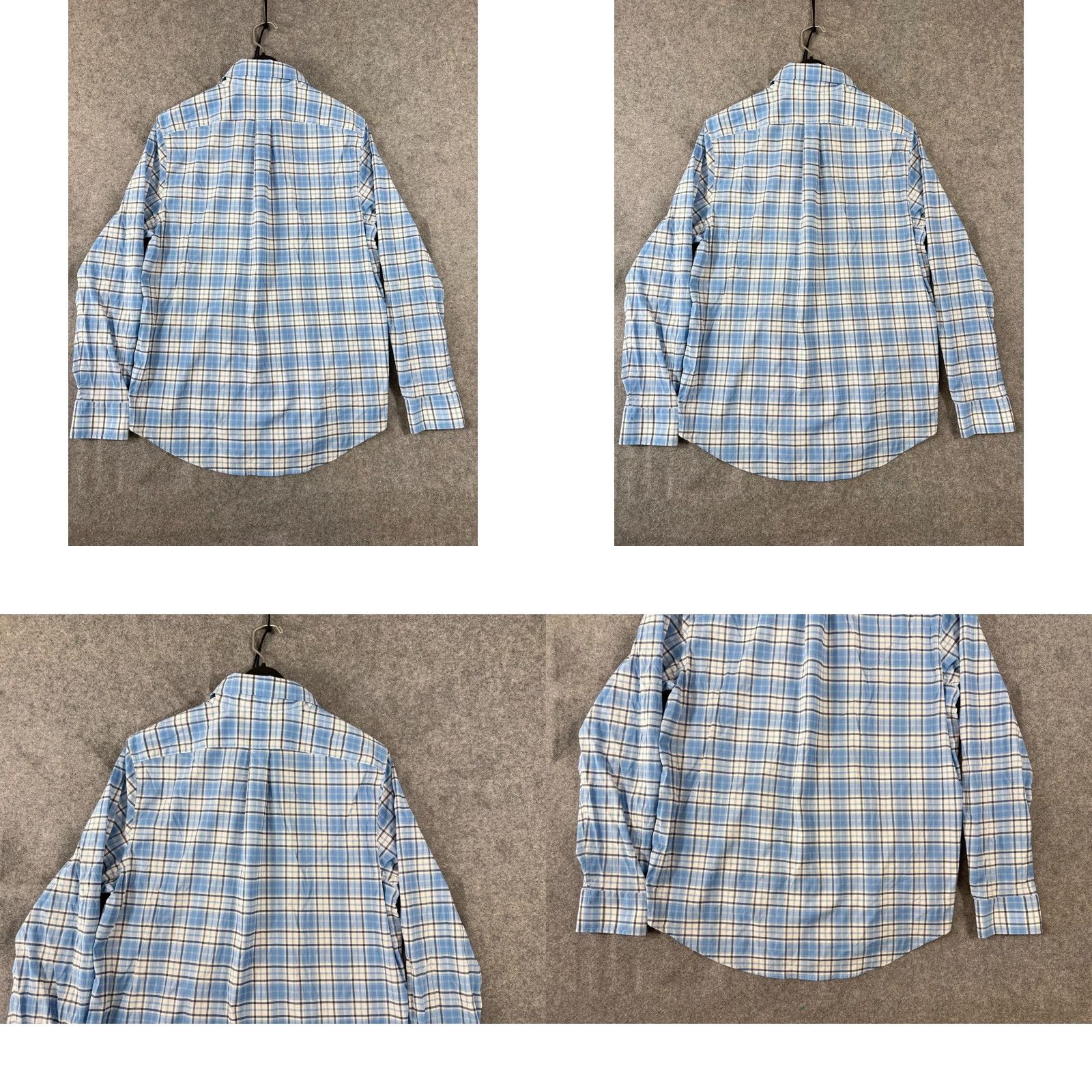 Vineyard Vines Vineyard Vines Whale Shirt Mens M White Blue Plaid Slim Fit Stretch Button-Down Size US M / EU 48-50 / 2 - 8 Thumbnail