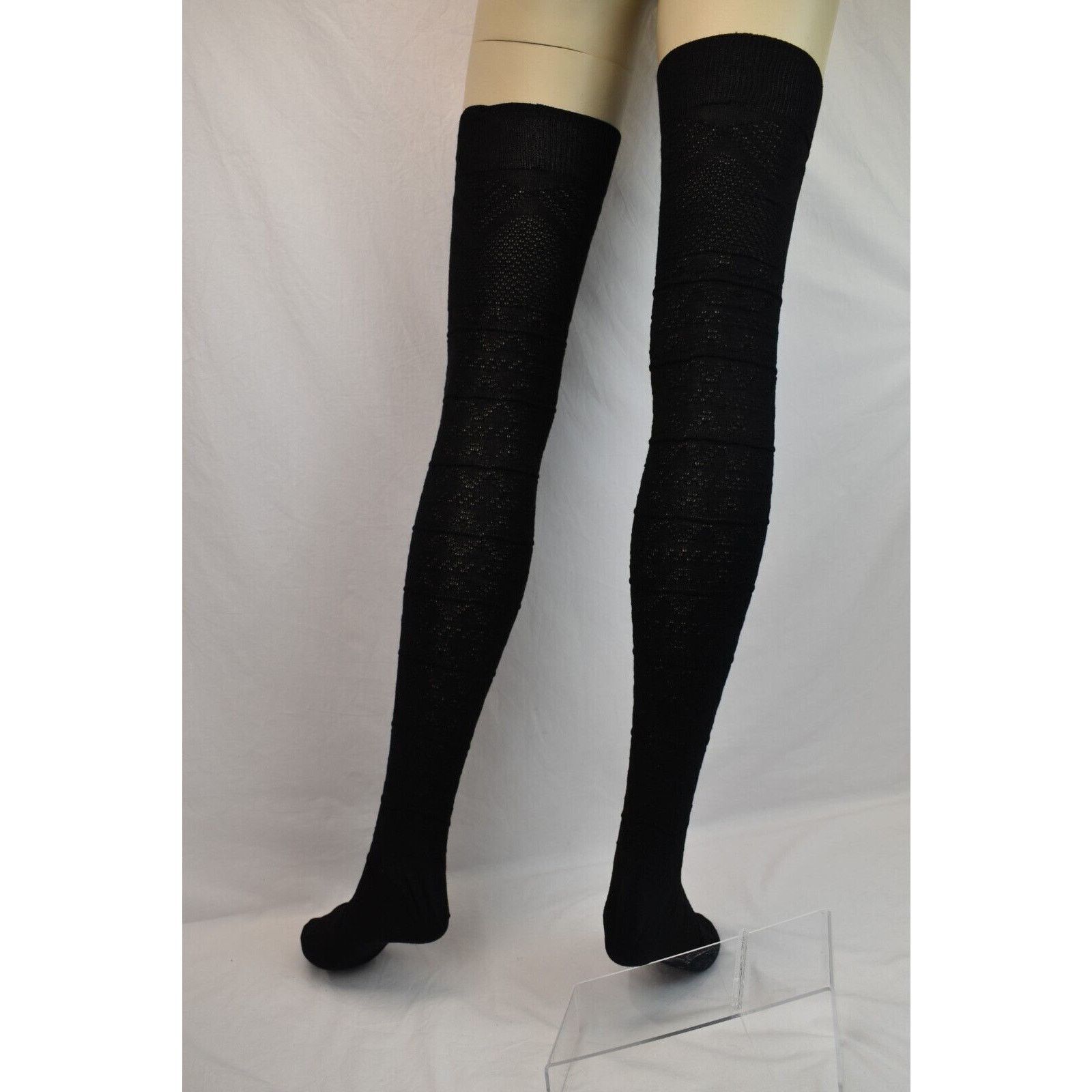 Miu Miu MIU MIU PRADA BLACK WOOL OTK BOOT LONG STOKINGS 3 L IT $725 Size ONE SIZE - 12 Thumbnail