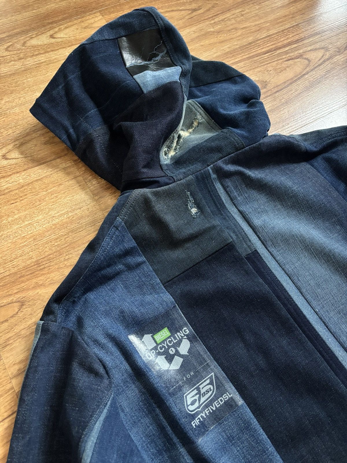 Diesel Diesel d-55 parka jacket denim patchwork upcycled capsule Size US S / EU 44-46 / 1 - 4 Thumbnail