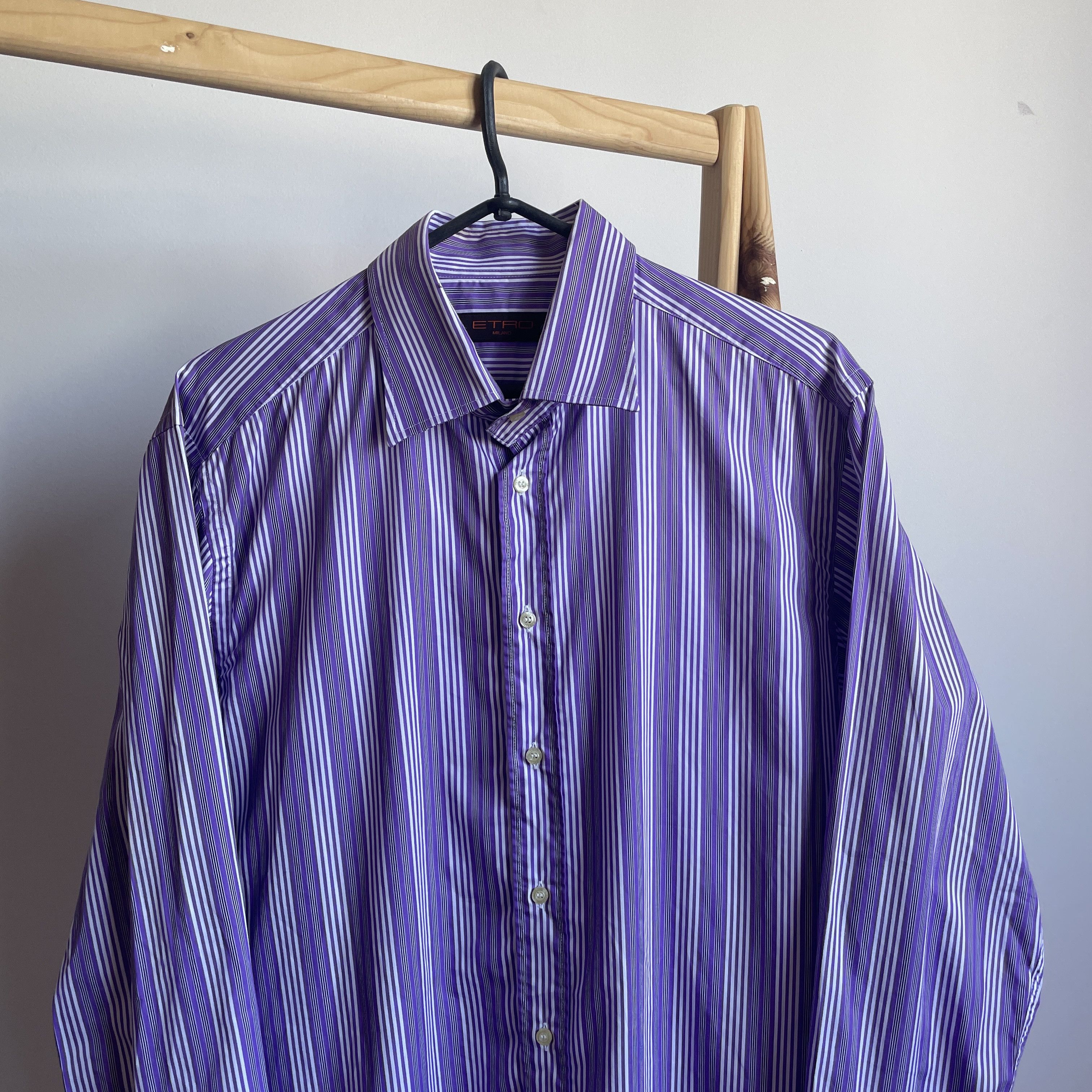 Etro Etro Striped Dress Shirt Size 43 Size 44R - 3 Thumbnail