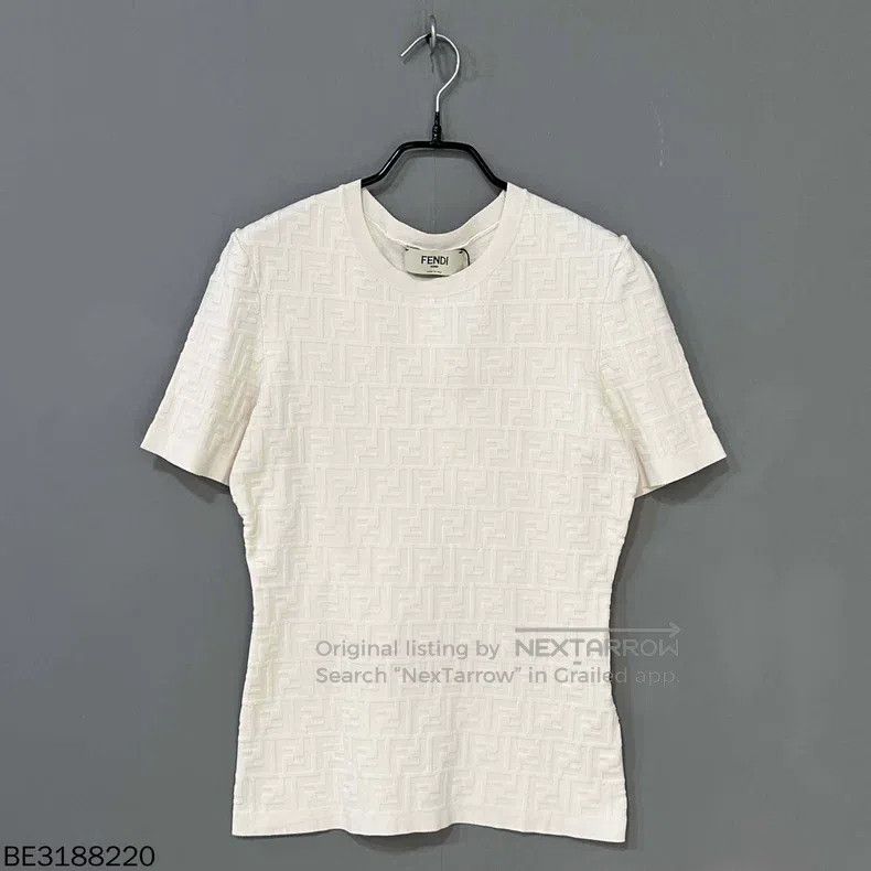 Fendi Fendi Printed knitted short-sleeve top Size M / US 6-8 / IT 42-44 - 1 Thumbnail