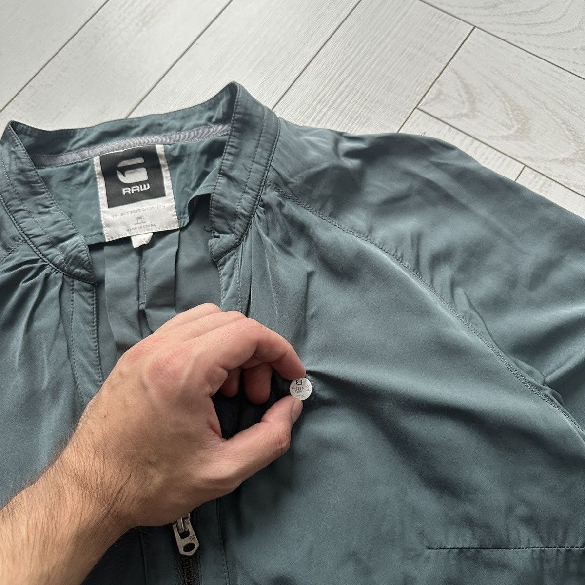 G-Star Vintage 00s G-Star Solar Satin Bomber light jacket y2k og Size L / US 10 / IT 46 - 7 Thumbnail