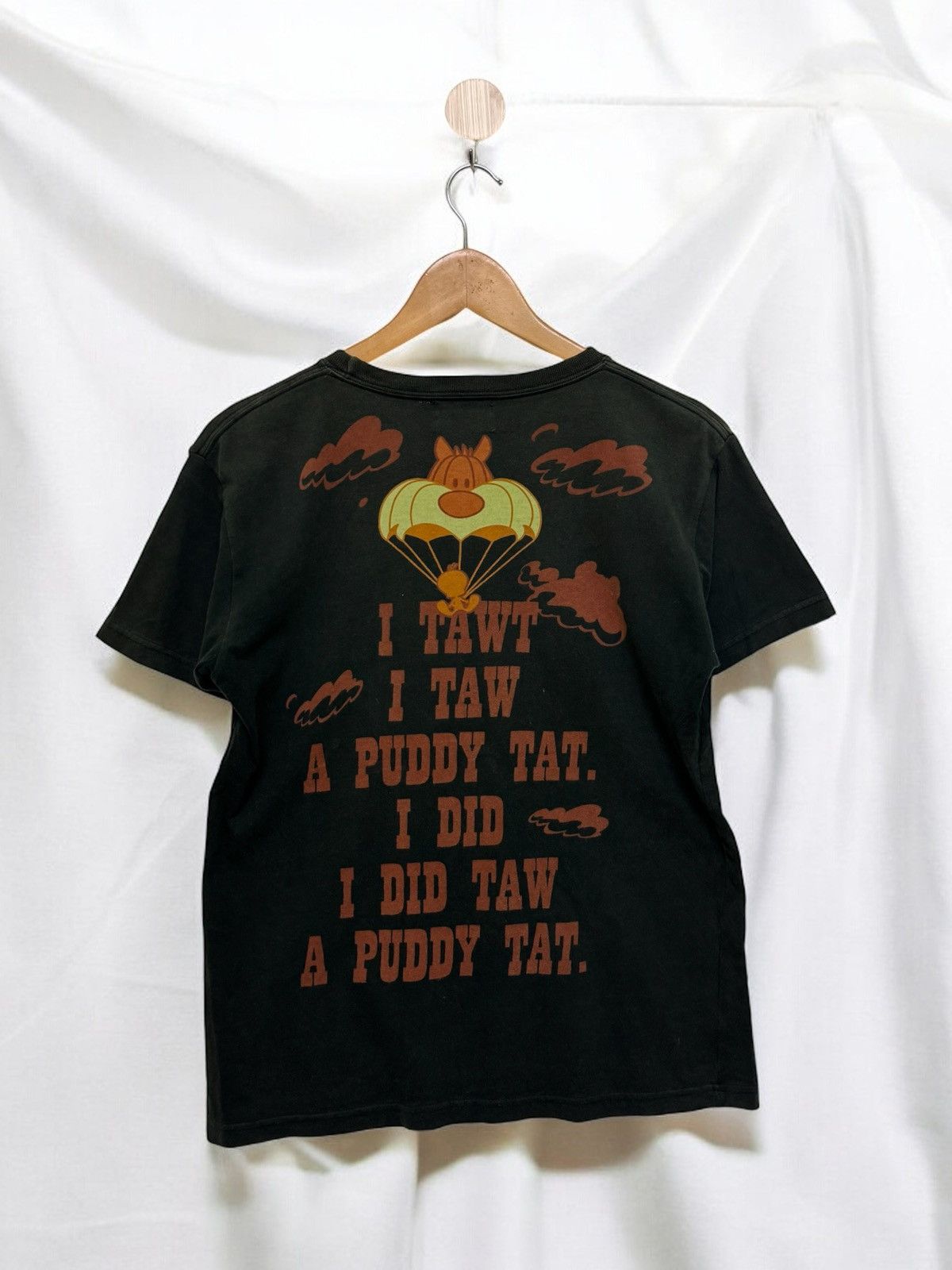 Vintage Looney Tunes Tweety and Friends Big Logo Poem Faded Tee Size US XS / EU 42 / 0 - 2 Thumbnail
