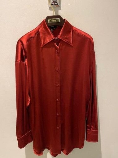 Tom Ford o1w1db10225 CA3211 Silk Shirt in Red Size S / US 4 / IT 40 - 1 Preview
