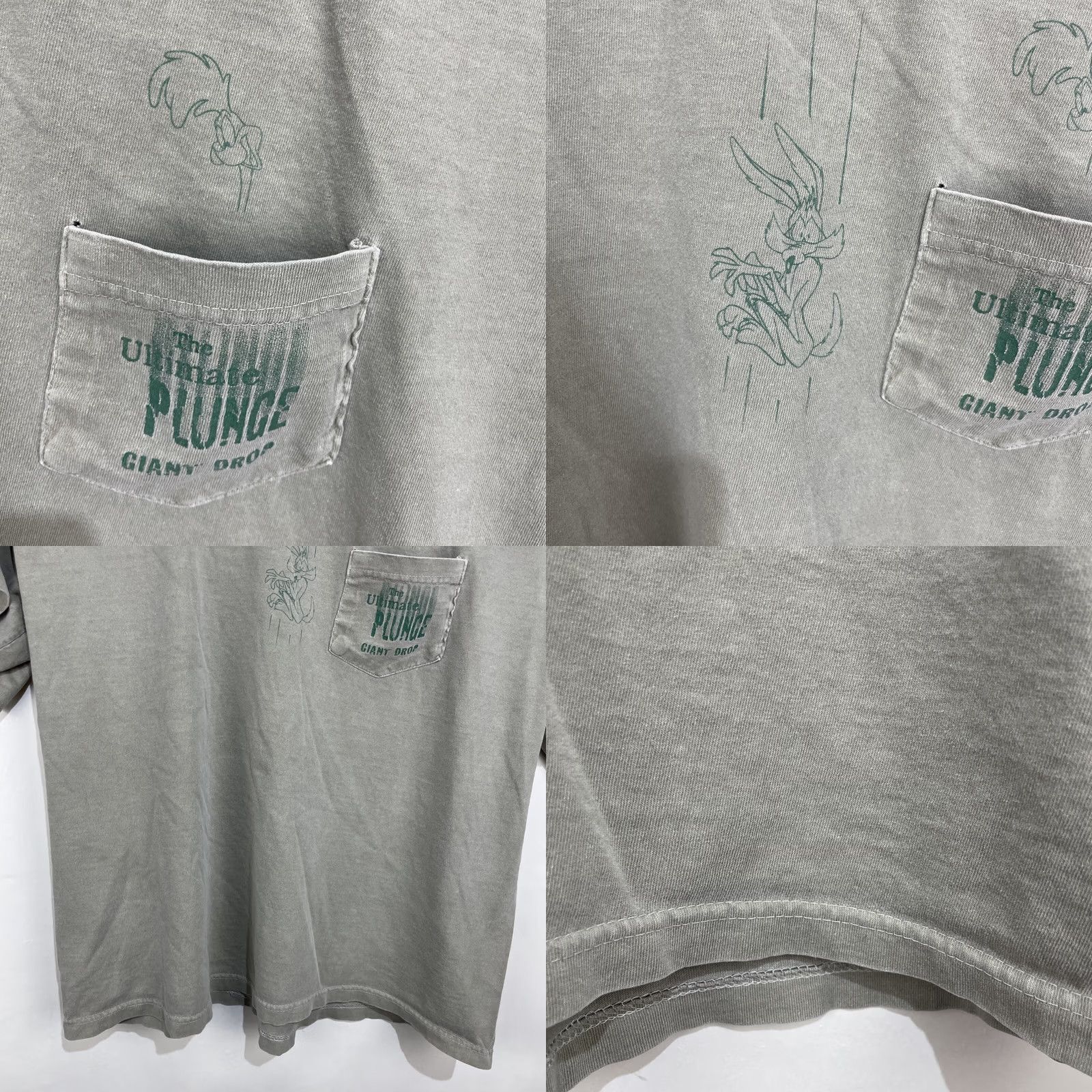 Vintage VINTAGE Six Flags Park T Shirt Mens XXL Gray Cotton Road Runner Logo Graphic Print Crew Neck Short Sleeve Size US XXL / EU 58 / 5 - 9 Thumbnail