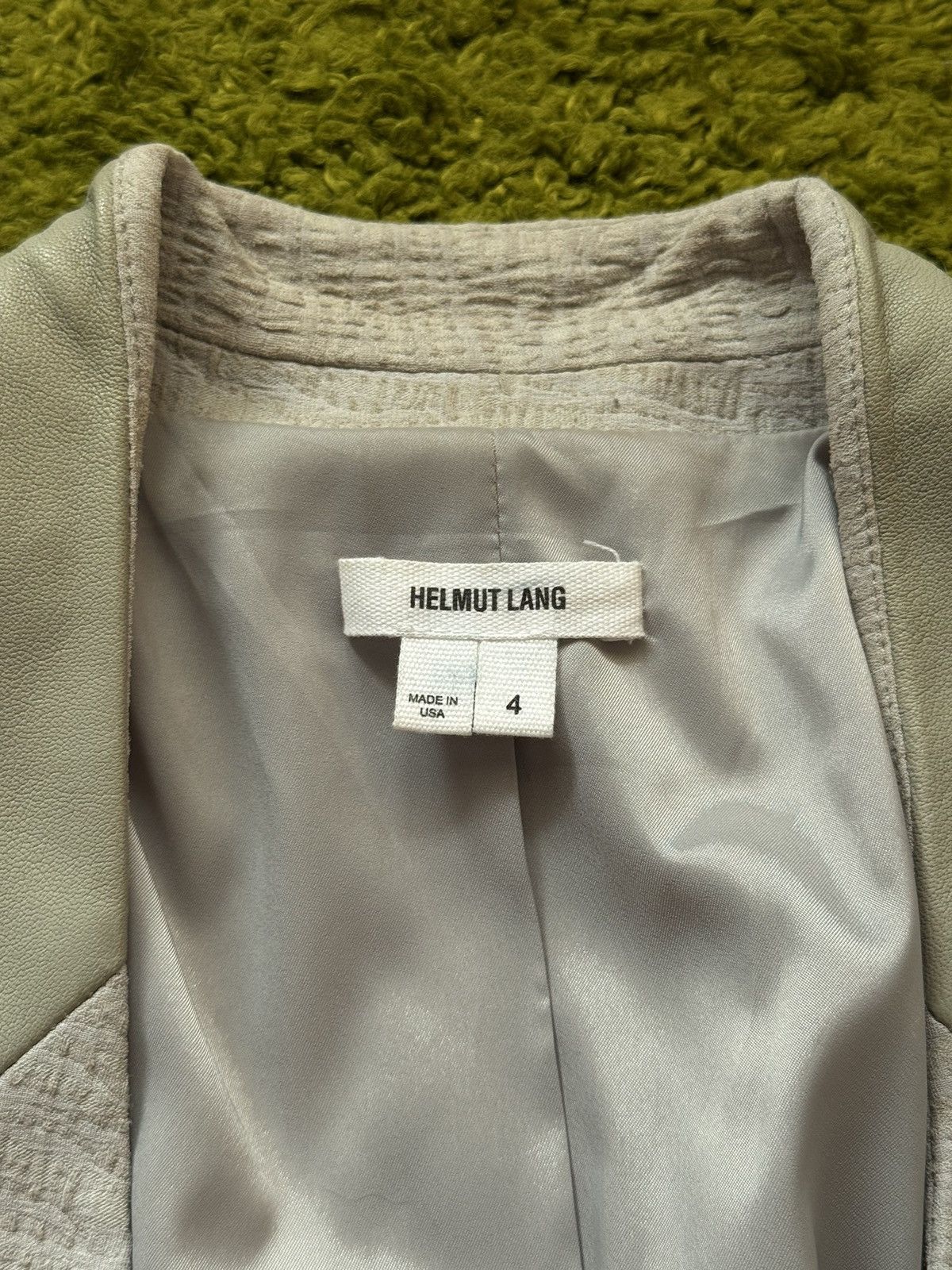 Helmut Lang Helmut Lang leather trim assymetric patchwork blazer jacket Size S / US 4 / IT 40 - 11 Thumbnail