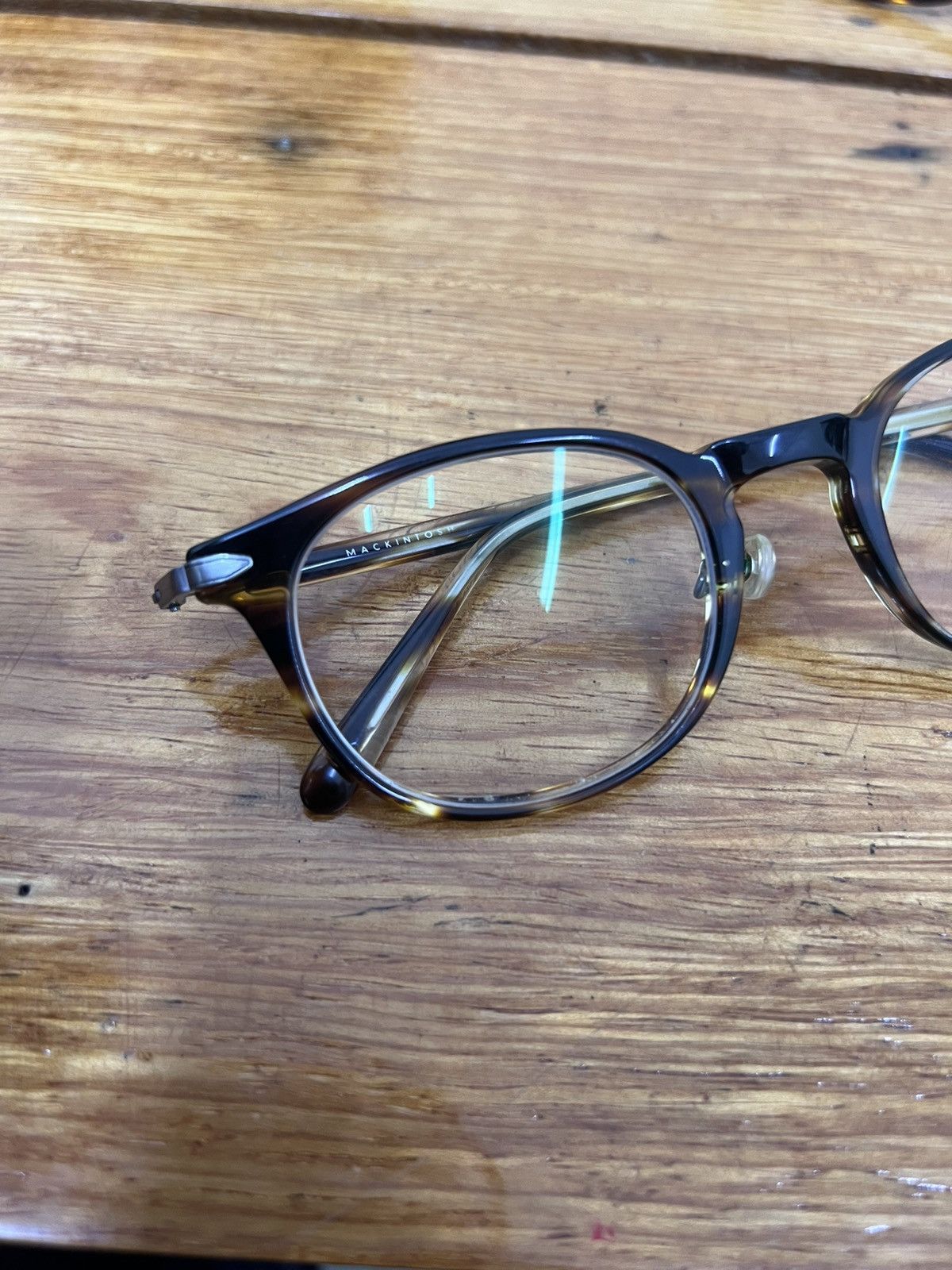 Mackintosh Mackintosh Tortoise Round Glasses Size ONE SIZE - 3 Thumbnail