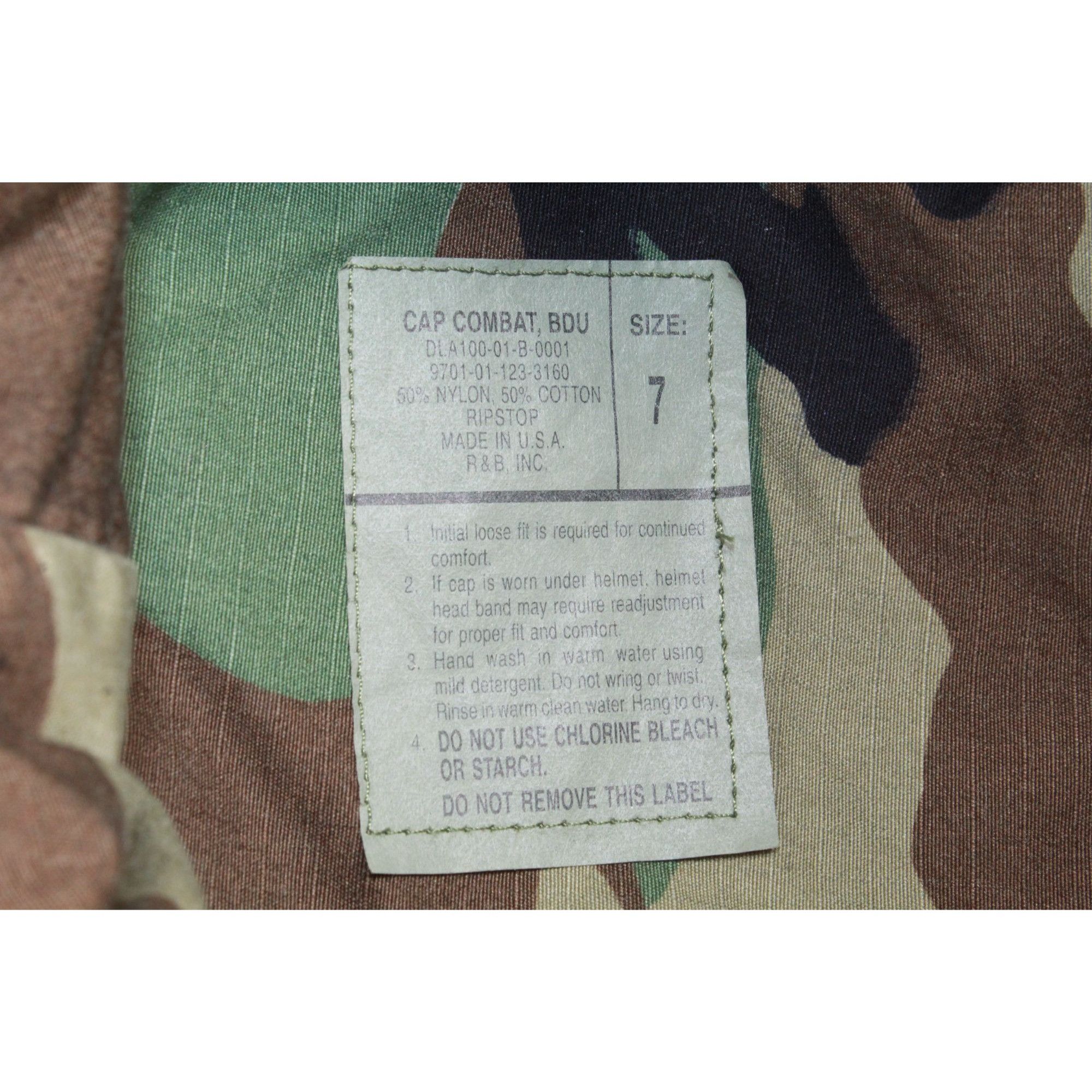 Other US Military Issued Hat Woodland Camo Combat Cap Ear Neck Fla Size ONE SIZE - 7 Thumbnail