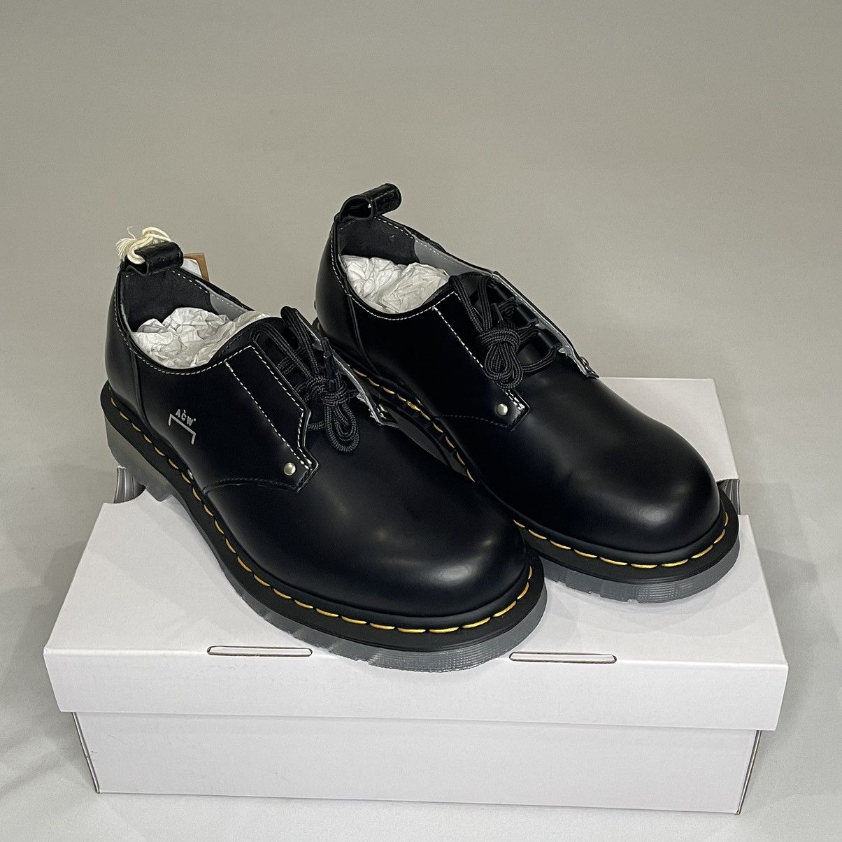 image of 1461 Doc Martens X A Cold Wall Shoes in Black, Men's (Size 8)