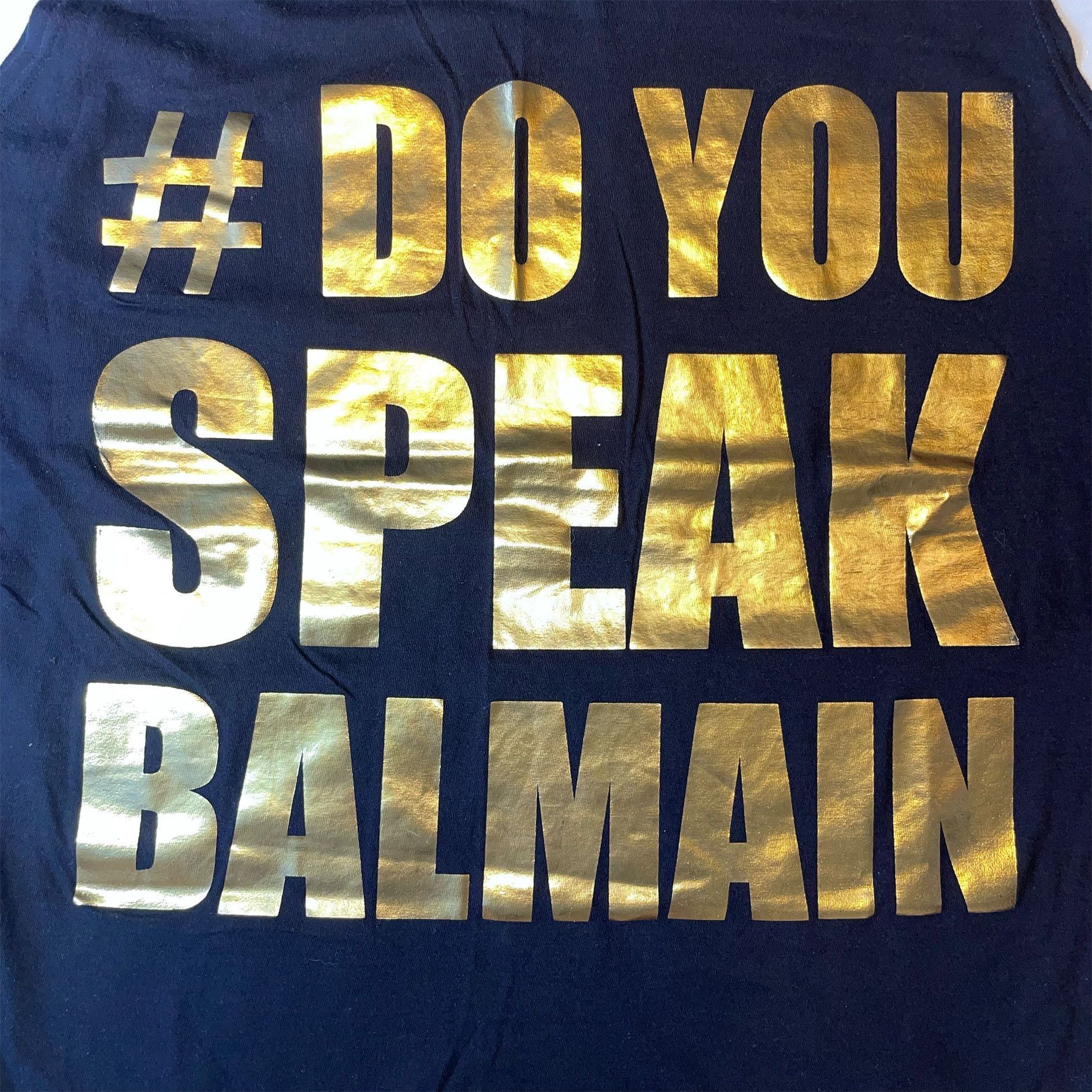 Balmain #DOYOUSPEAKBALMAIN Sleeveless Top Size M / US 6-8 / IT 42-44 - 2 Thumbnail