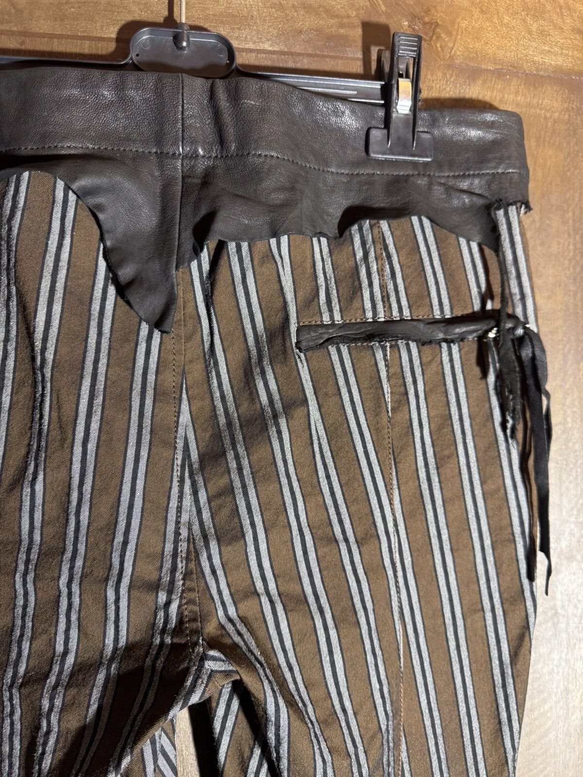 Haider Ackermann haider ackermann jacquard stripped leather biker pants XS Size US 28 / EU 44 - 12 Thumbnail