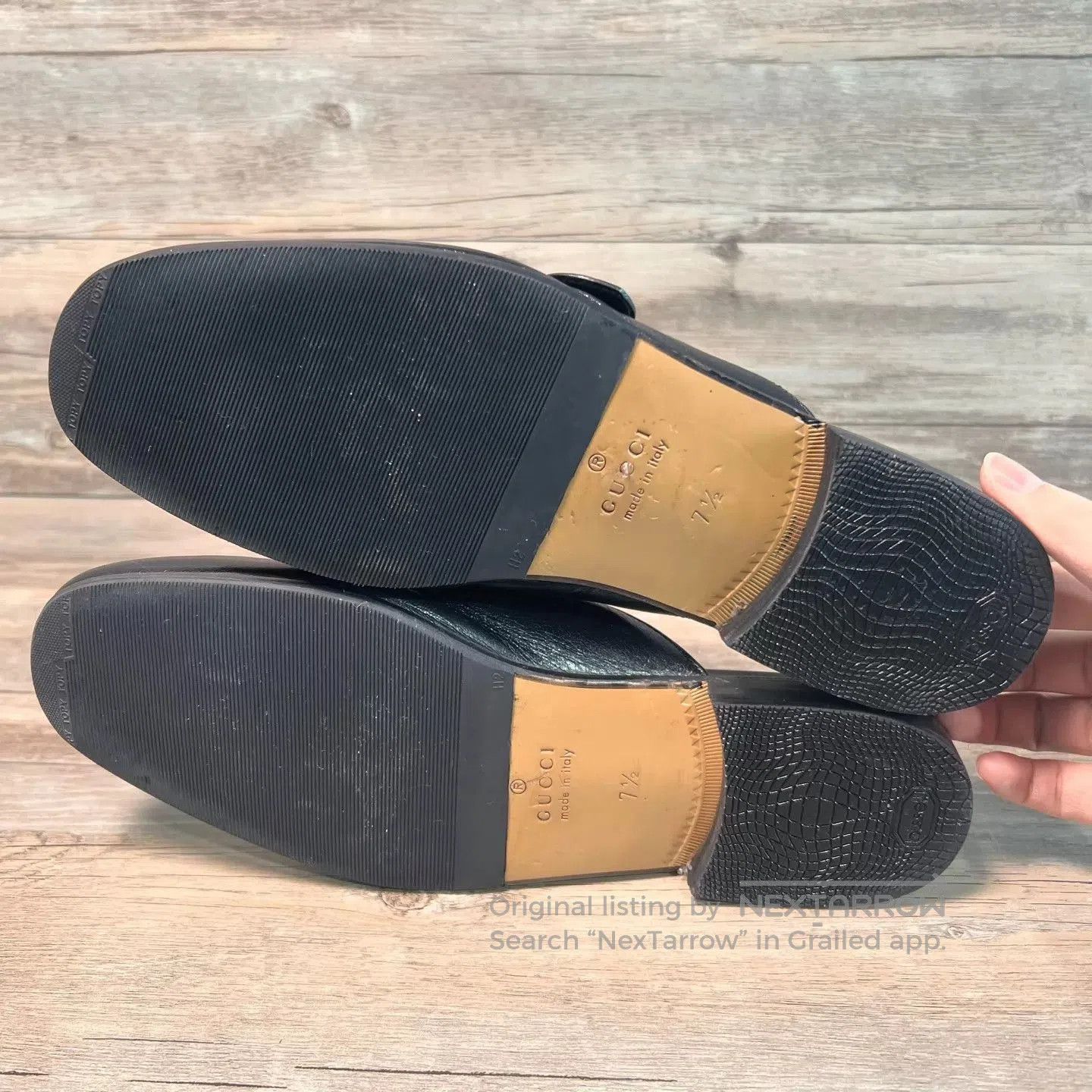 Gucci Black Leather Slip-On Mules. Size US 8.5 / EU 41-42 - 6 Thumbnail