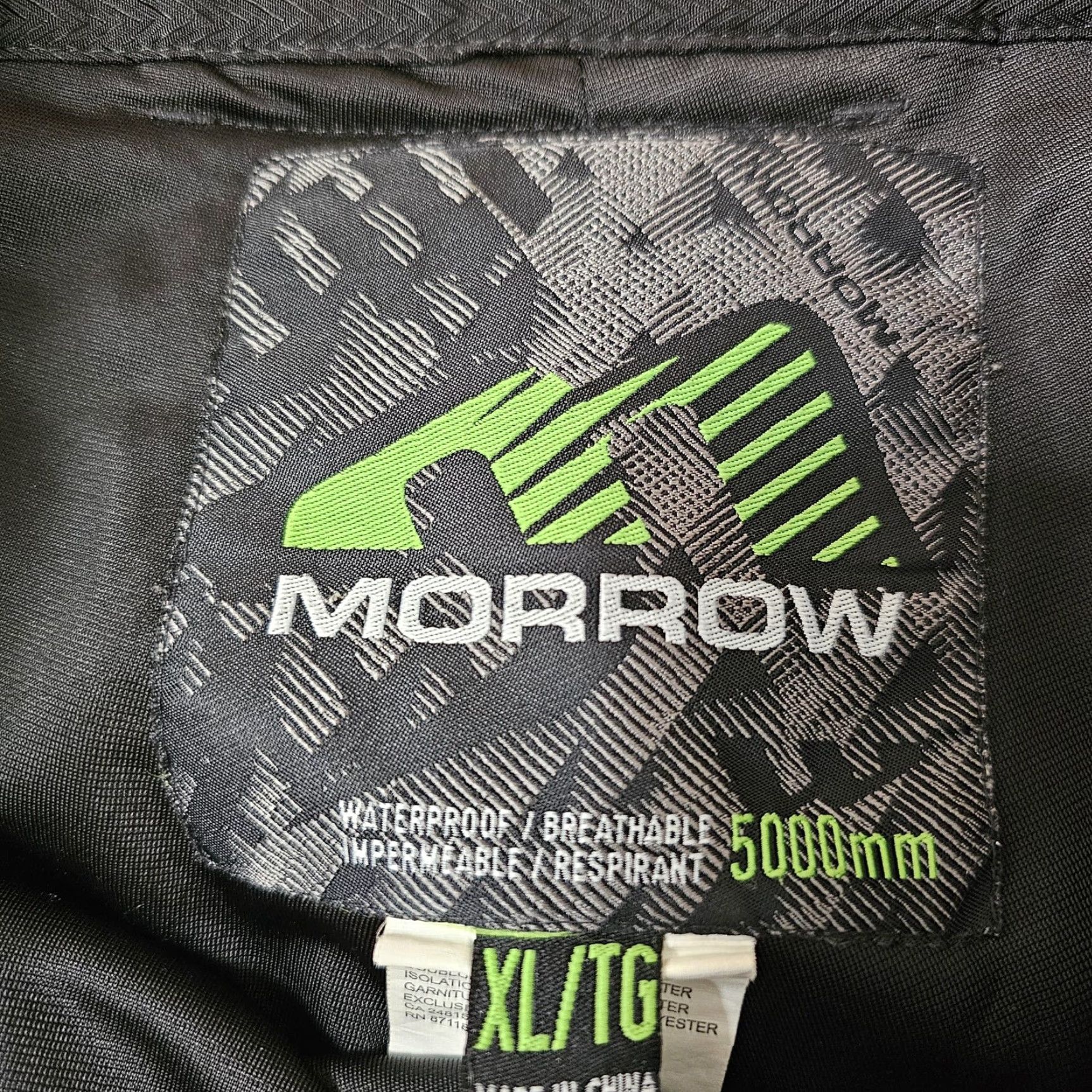 Vintage Morrow Snow Pants Mens XL Black Waterproof Insulated Ski Snowboard Herringbone 5000mm Pockets Zip Pocket Adjustable Waist Size US 36 / EU 52 - 4 Thumbnail