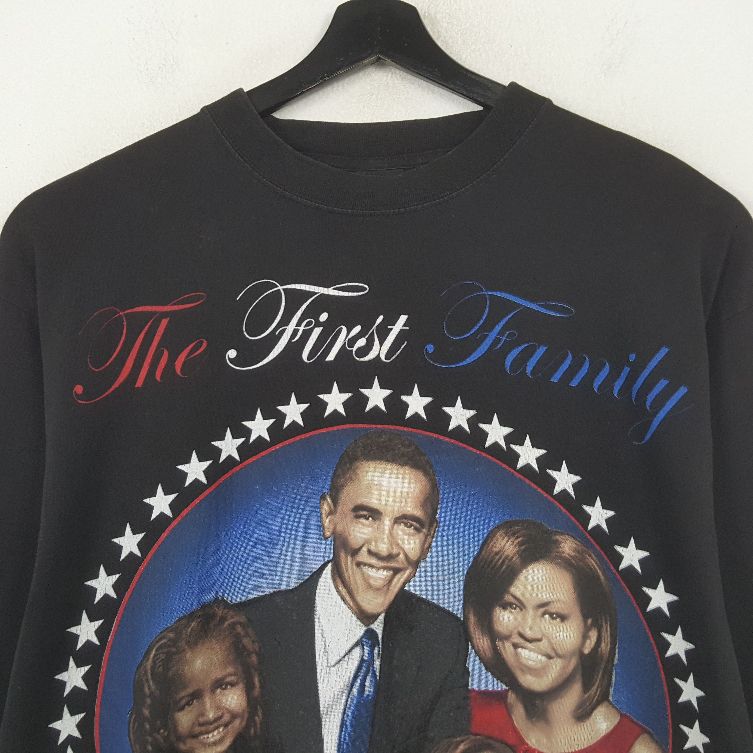 Vintage Familys Barack Obama Long Sleeve Tshirt RR5 Size US XL / EU 56 / 4 - 2 Thumbnail