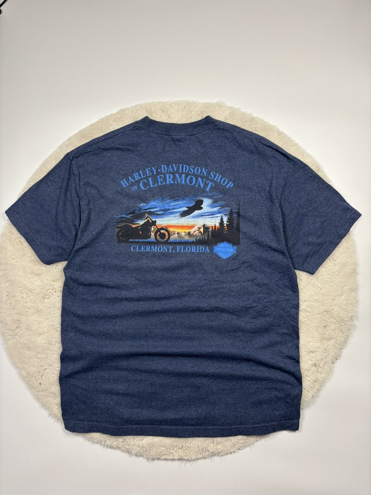 Harley Davidson Harley Davidson 1996 Vintage Clermont Florida Rare T-Shirt Size US XL / EU 56 / 4 - 1 Thumbnail