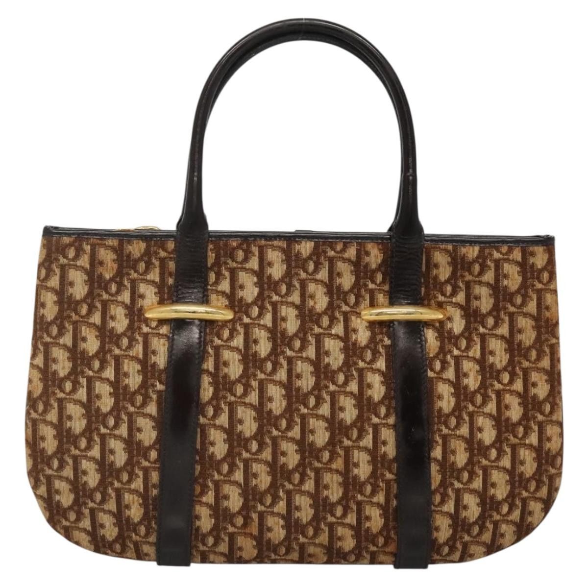 Dior DIOR Trotter Canvas Hand Bag Brown Gold Size ONE SIZE - 3 Thumbnail