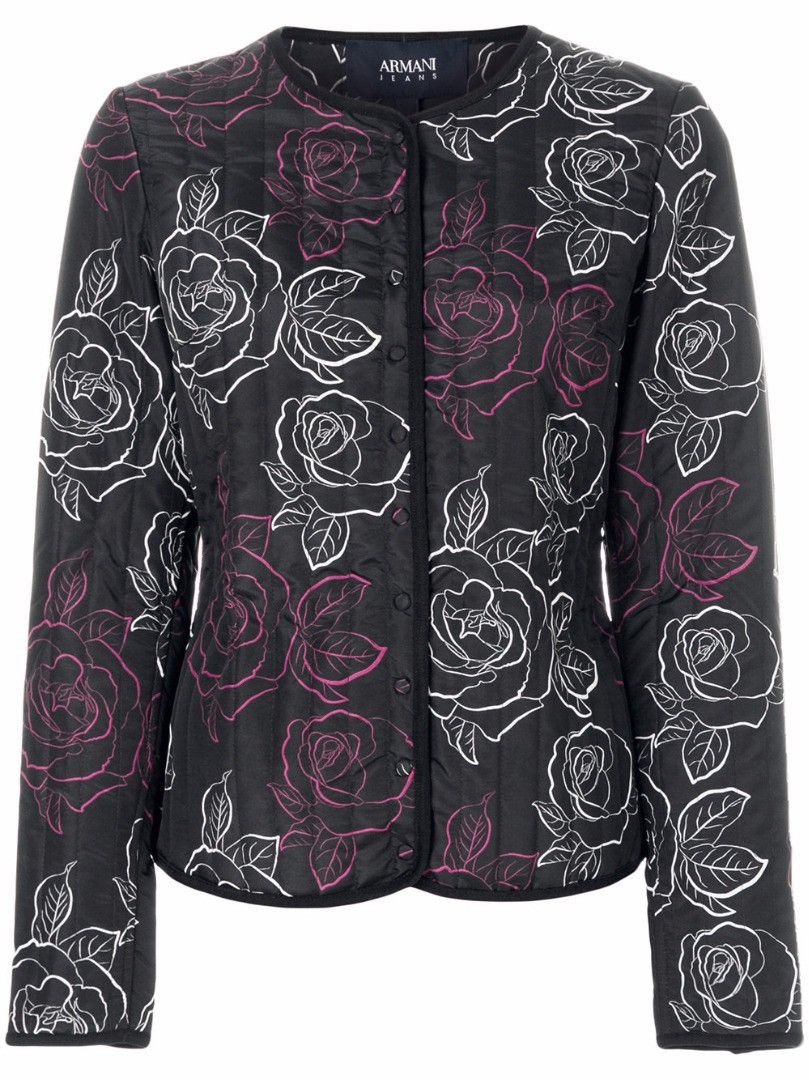 Armani ARMANI JEANS FANTASIA QUILT FLORA JACKET Size S / US 4 / IT 40 - 2 Thumbnail