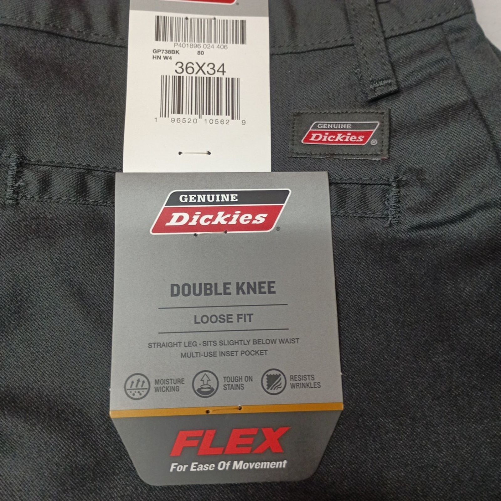 Dickies Dickies Loose Fit Double Knee Work Pants Men's 36x34 Black Size US 36 / EU 52 - 2 Thumbnail