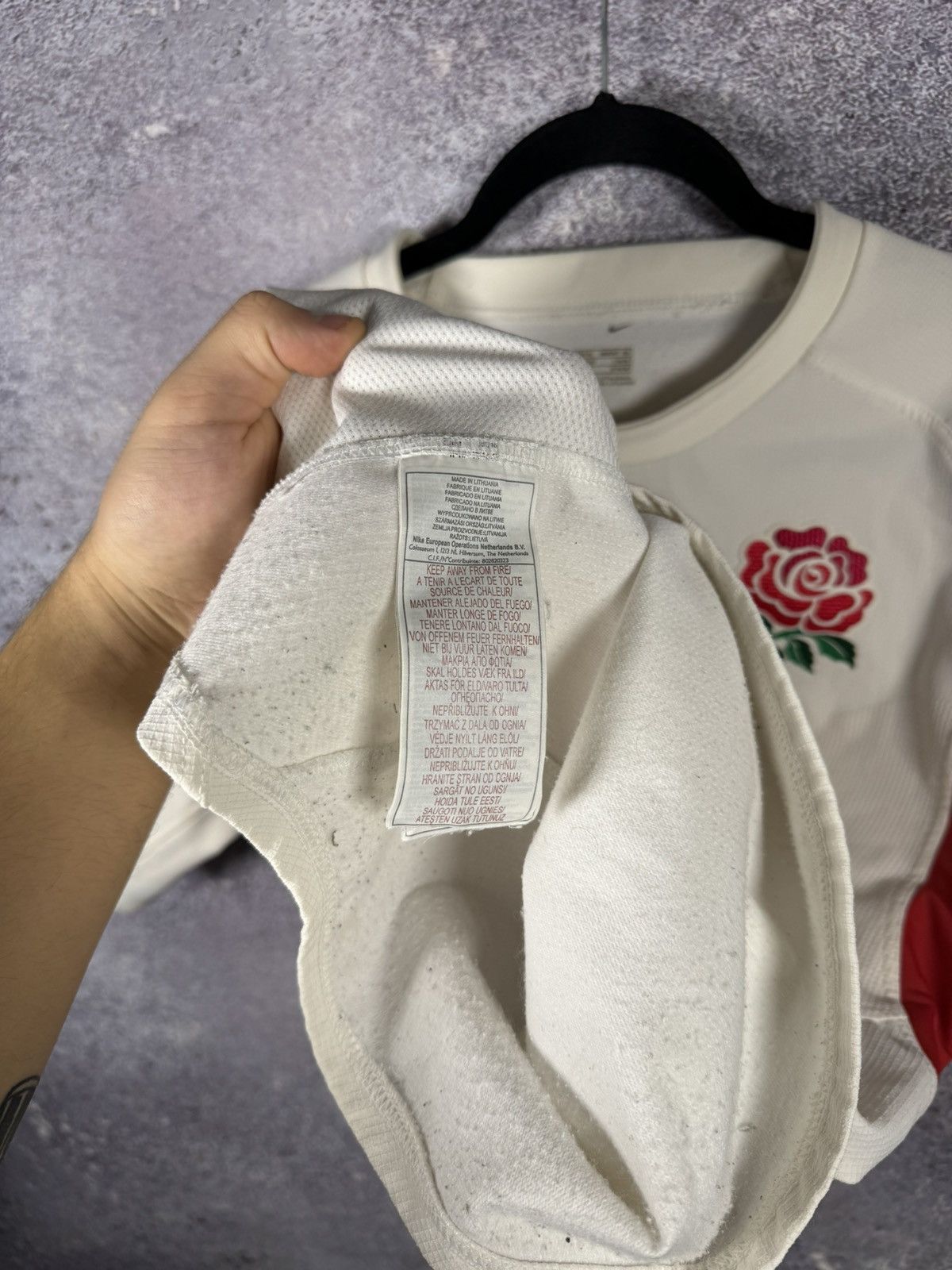 Nike × Vintage ENGLAND 2005 Home Rugby Shirt Nike Player Short Sleeve Mens Size US XL / EU 56 / 4 - 13 Thumbnail