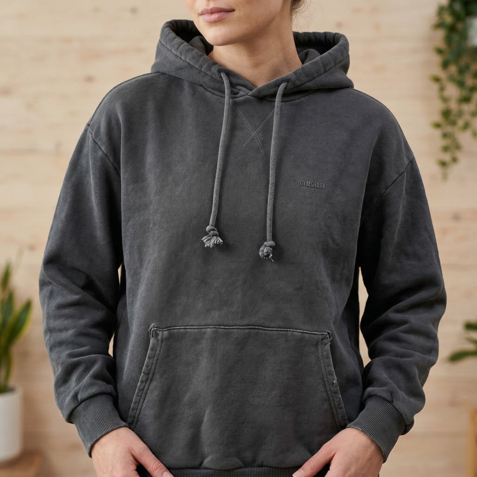 Gymshark Gymshark Women's Hoodie Oversized Washed Charcoal Grey S Size S / US 4 / IT 40 - 1 Thumbnail