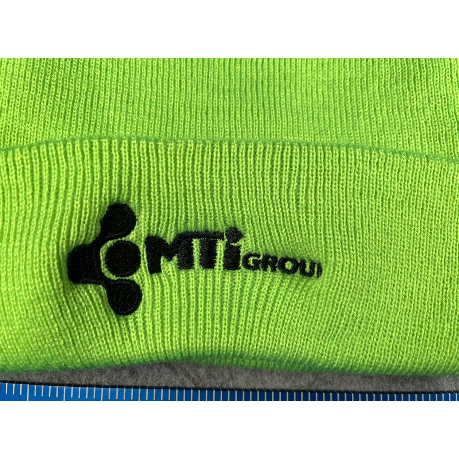 Vintage Promo Headwear Beanie Hat Adult One Size Neon Green Knit Acrylic Workwear High Vis MTI Group Size ONE SIZE - 2 Thumbnail