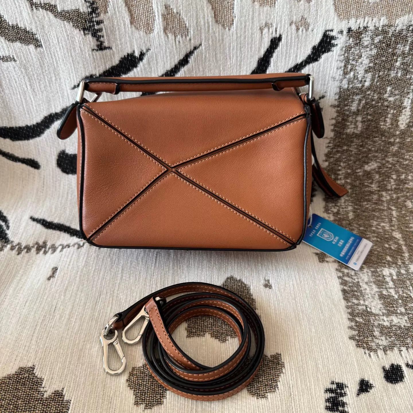 Loewe LOEWE Puzzle mini brown silver hardware like new Size ONE SIZE - 2 Thumbnail