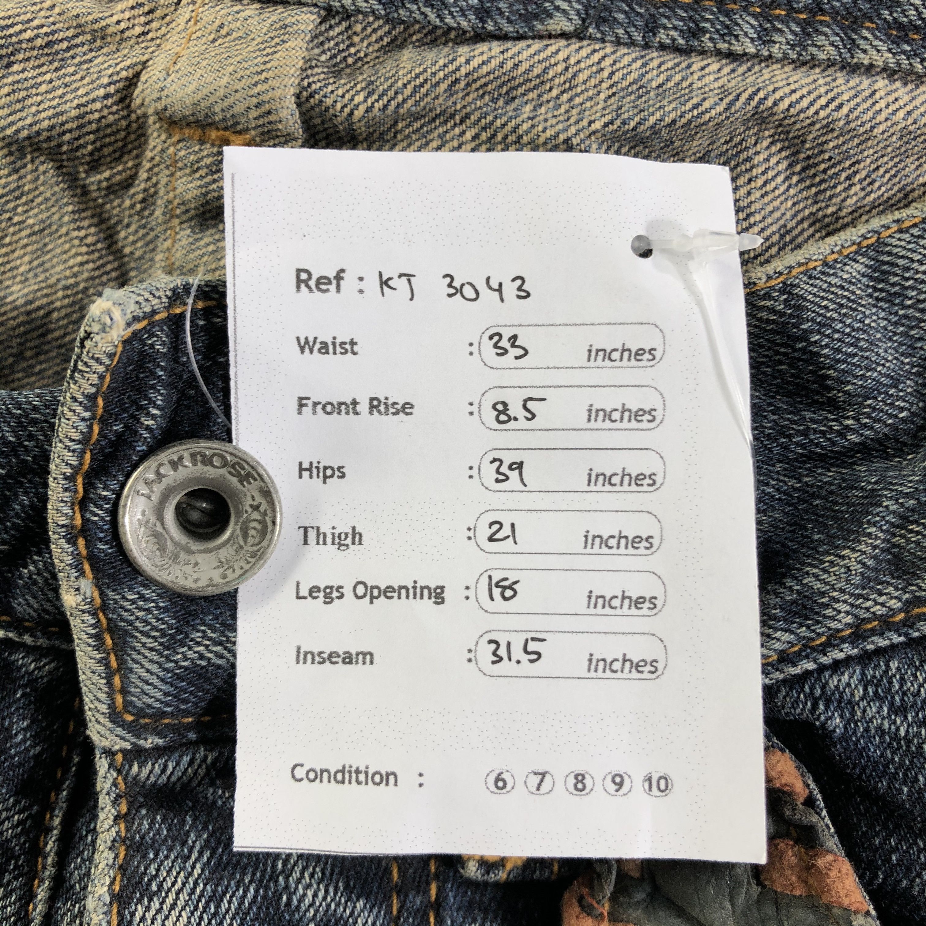 JACKROSE Jack Rose Flare Jeans Destroyed Denim KJ3043 Size US 30 / EU 46 - 10 Thumbnail