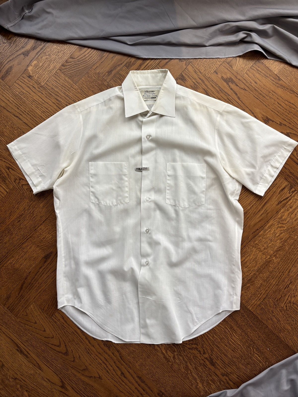Arrow × Vintage 1960s Arrow Tericota Shirt 70s Vintage Shortsleeve Sanfor S Size US S / EU 44-46 / 1 - 2 Thumbnail