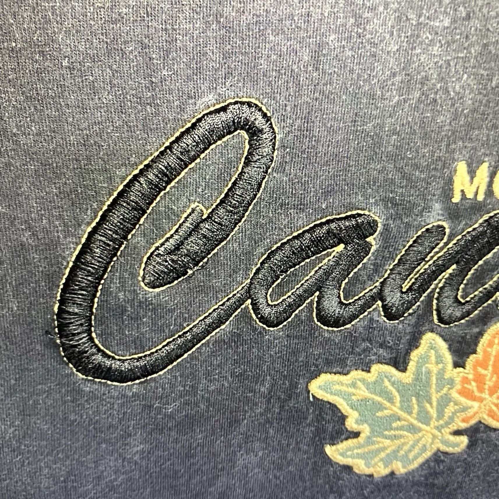 Spell VINTAGE Montreal Canada T-Shirt Adult Large Mens Cotton 90s Nature Embroidered Leaves Size US L / EU 52-54 / 3 - 6 Thumbnail