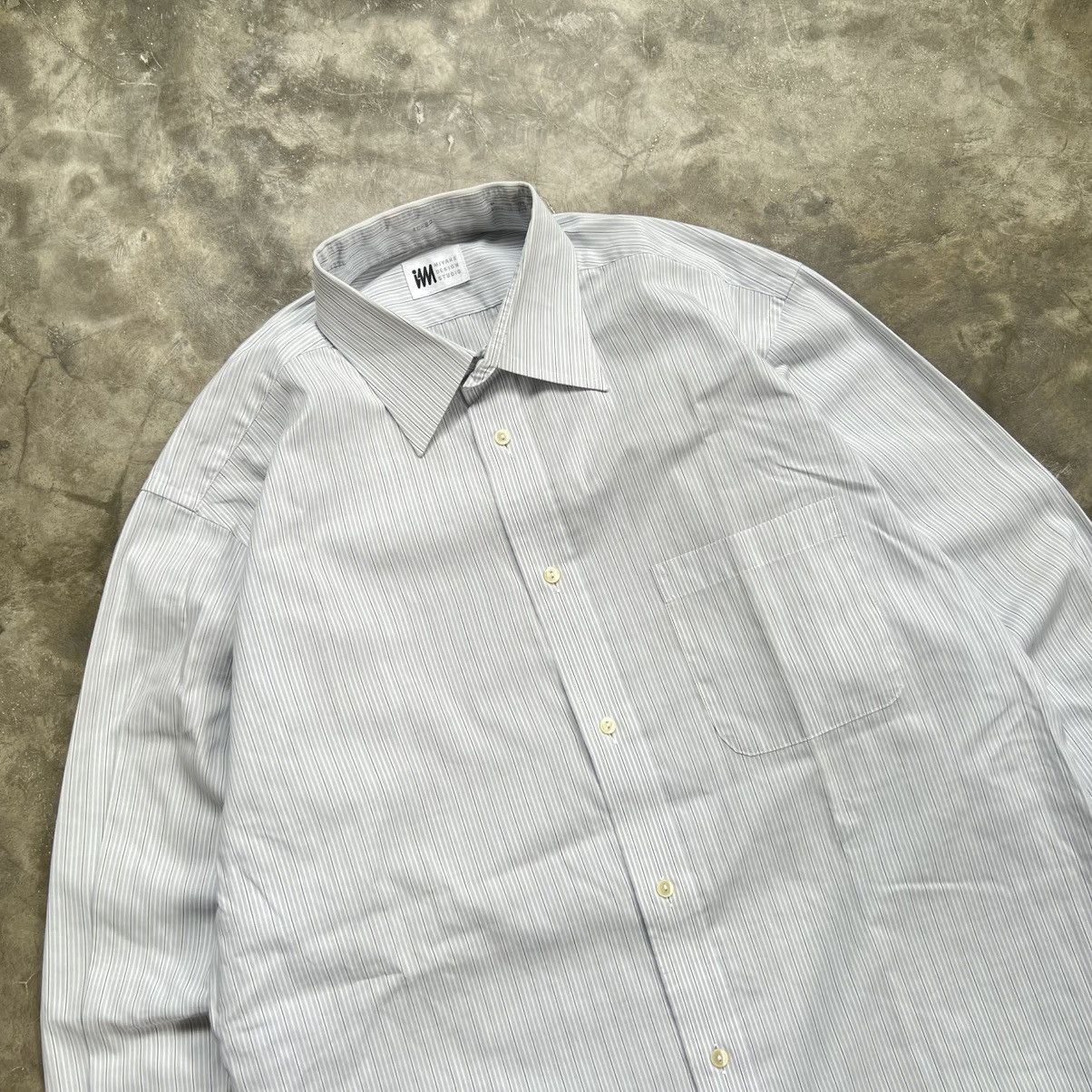 Issey Miyake Vintage 90s Issey Miyake Vertical Stripe Long Sleeve Shirt Size US L / EU 52-54 / 3 - 2 Thumbnail