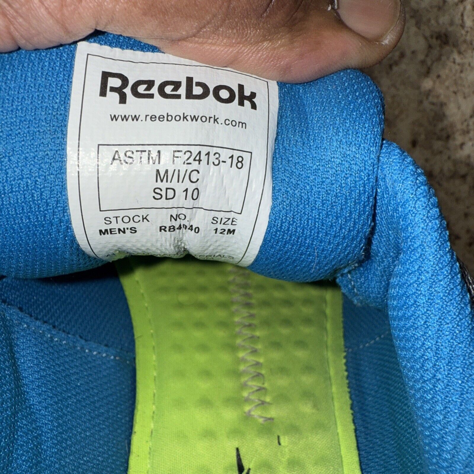 Reebok Reebok Work Alloy Toe Safety Shoes XTR SD Sublite Men’s 12 Size US 12 / EU 45 - 13 Thumbnail