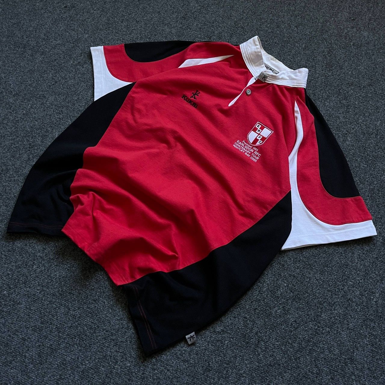 Genetic Manipulation Shinichiro Kuriya VTG Mans Rugby Kukri Earlsdon RFC 2005 Polo Casio xv 00s USA Size US XL / EU 56 / 4 - 1 Thumbnail