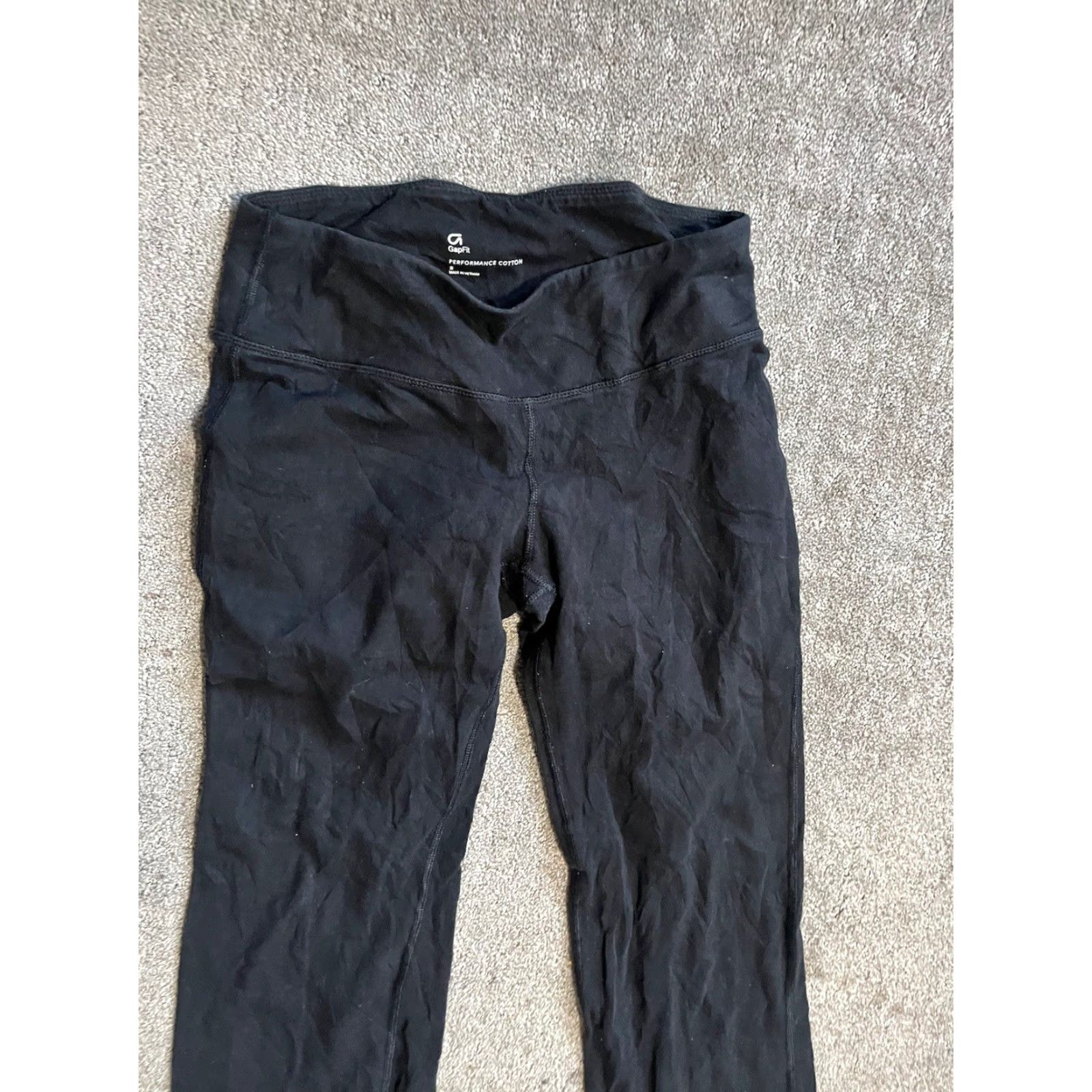 Gap GAPFIT Black Performance Cotton Leggings Womens Small Compression Athletic Yoga Gym Size 28" / US 6 / IT 42 - 4 Thumbnail