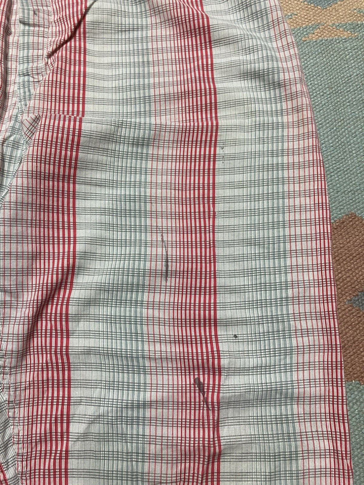 Vintage 1960s lightweight pajama pants cotton shadow plaid lounge Size US 32 / EU 48 - 5 Thumbnail